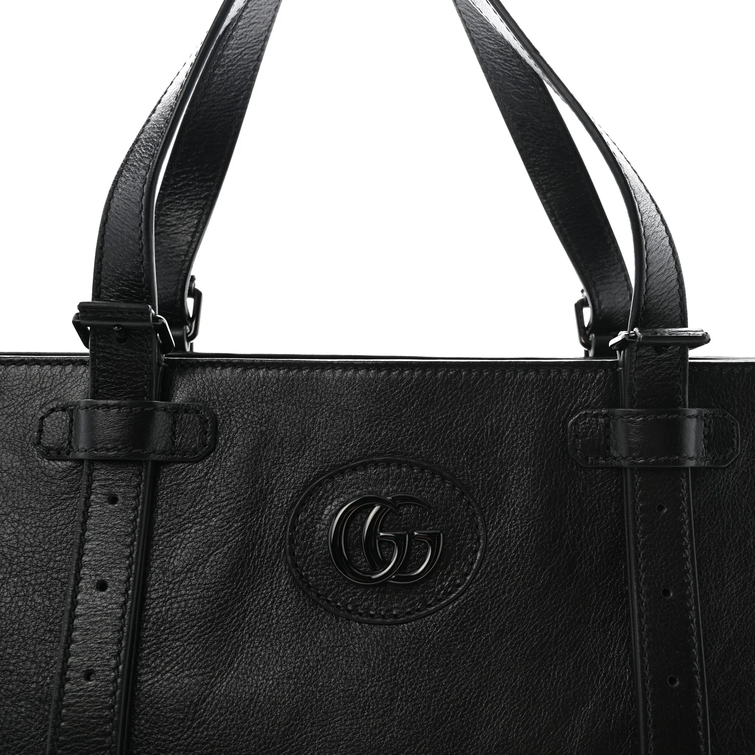 Piuma Lux Energy Monochrome Tonal GG Medium Tote Bag Black - Top Club