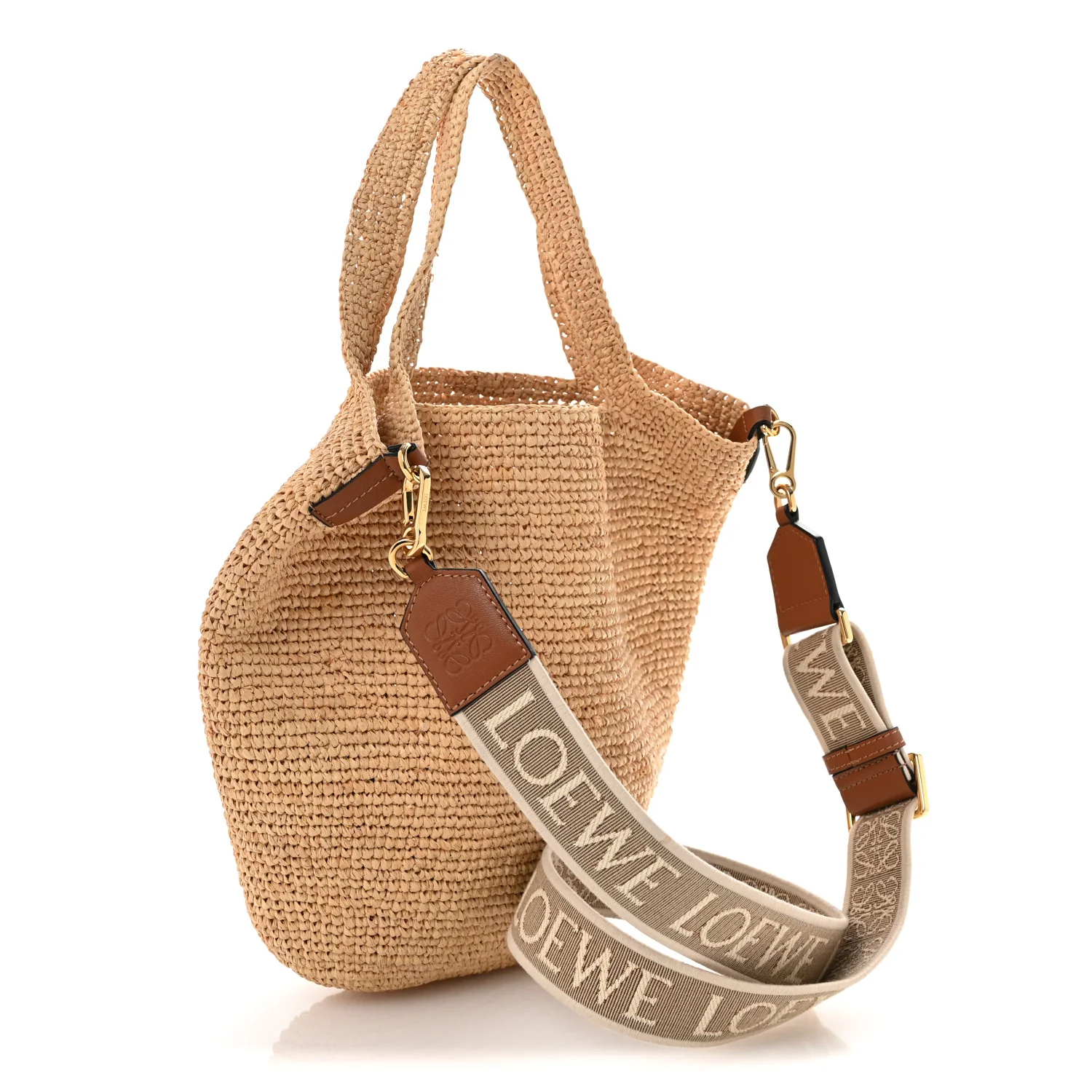 Raffia Mini Slit Tote Bag Natural Tan - Top Club