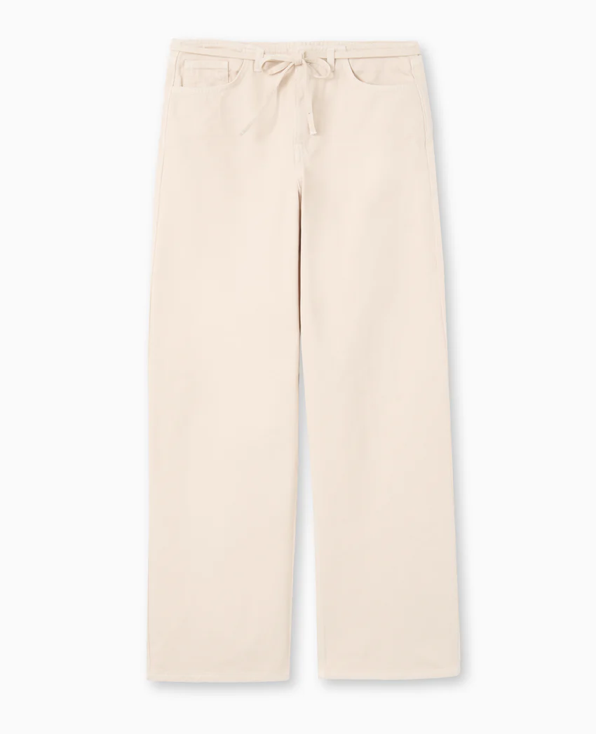 Pimkie Jean droit taille basse avec ceinture à nouer