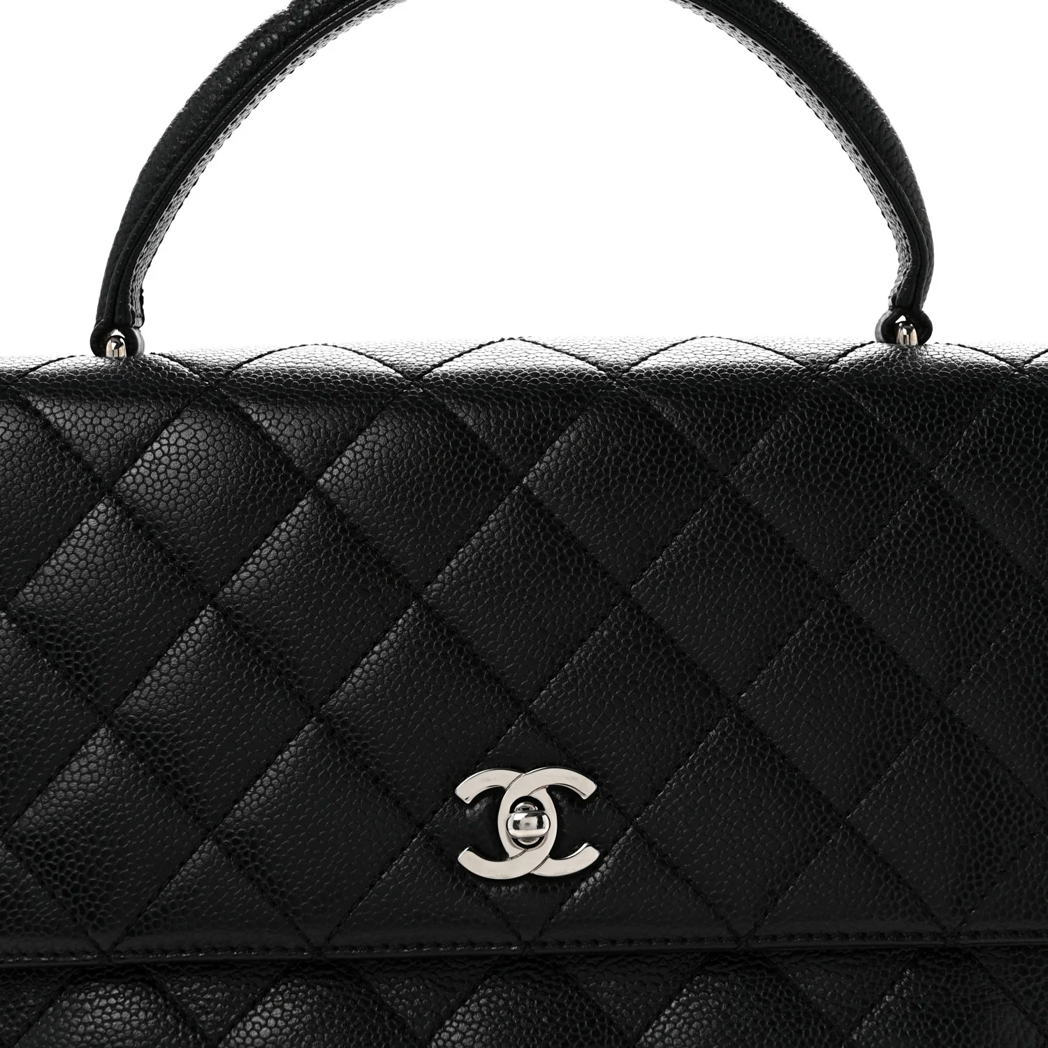 Caviar Quilted Jumbo Kelly Flap Black - Top Club