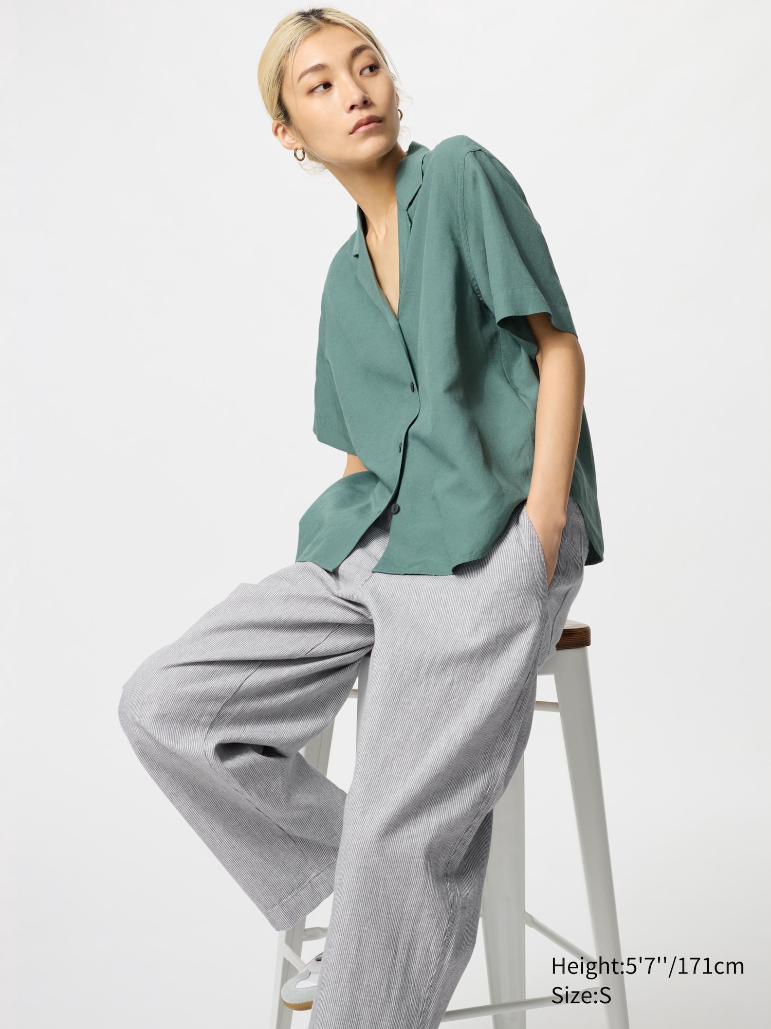 Linen Cotton Tapered Pants