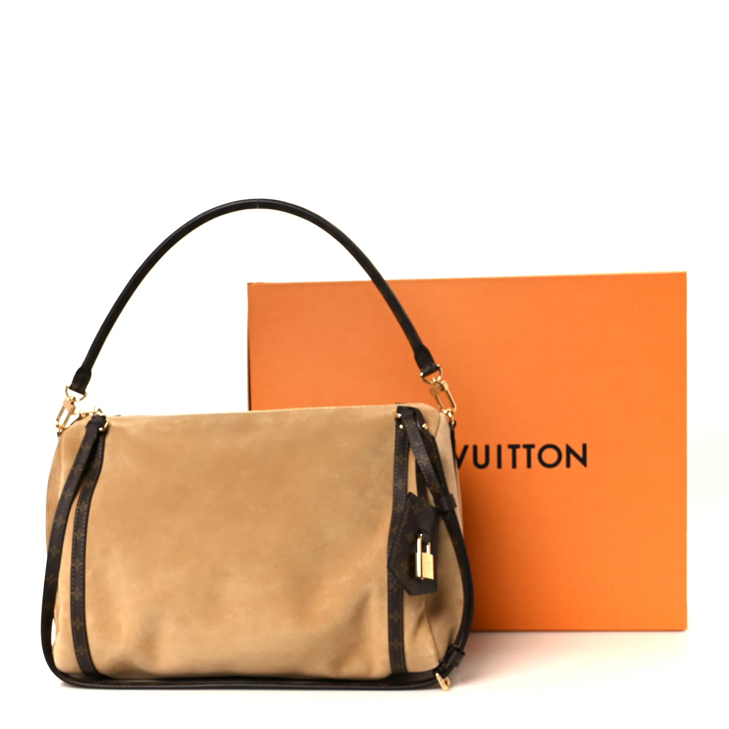 Suede Monogram Express MM Hazelnut - Top Club