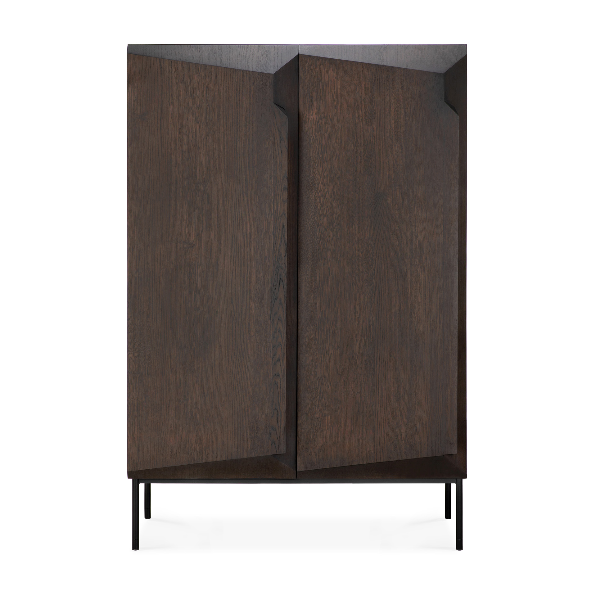 Wandkast Stairs bruin eikenhout