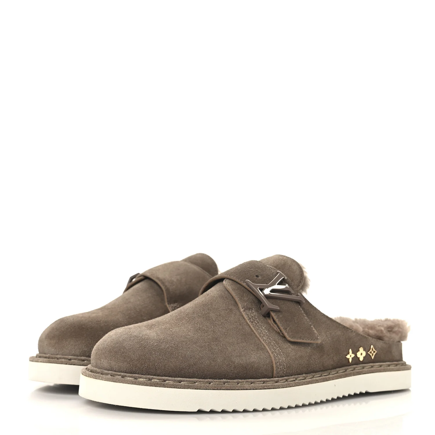 Monogram Fur LV Easy Mule 6 Brown - Top Club