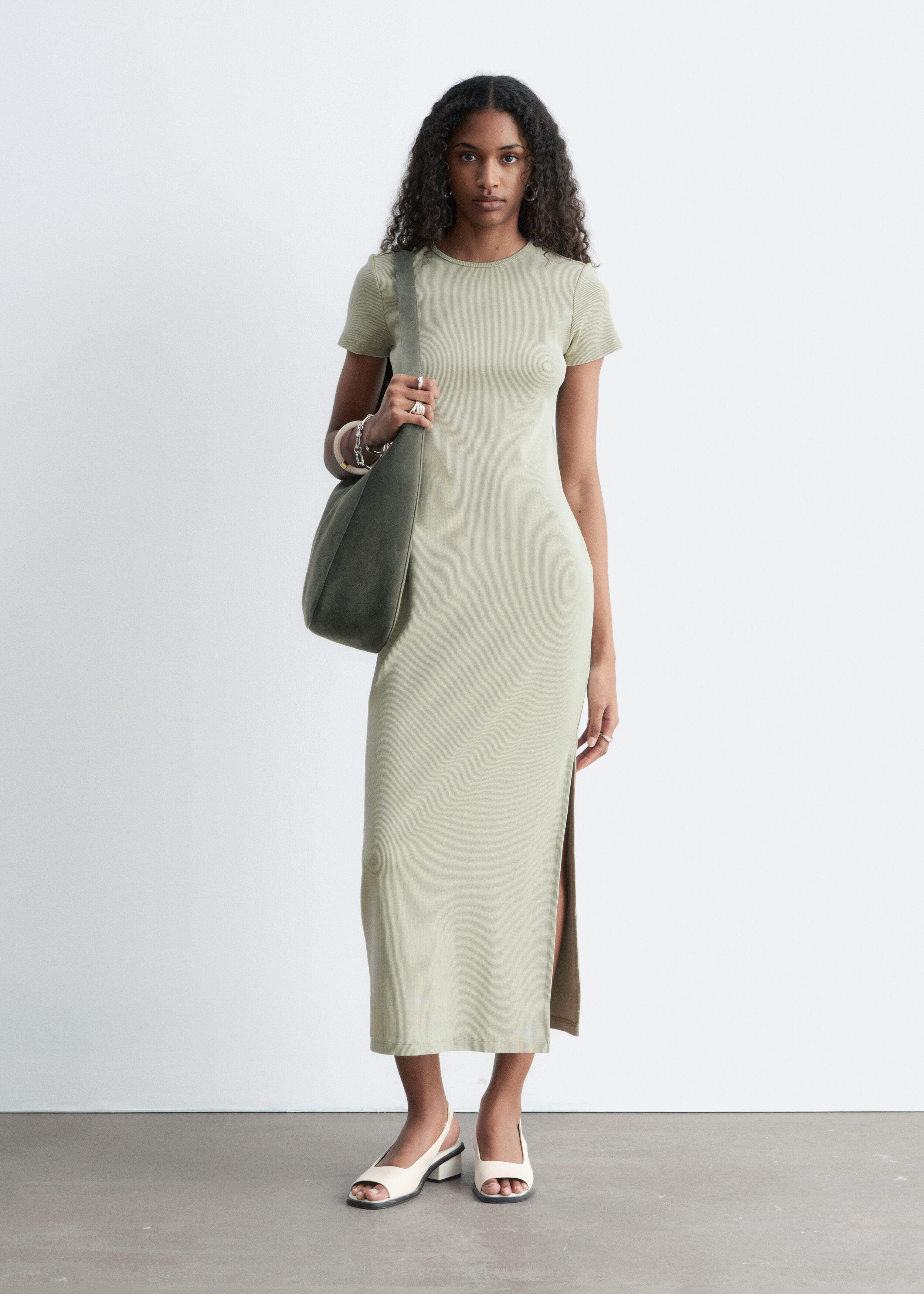 & Other Stories MIDI JERSEY DRESS