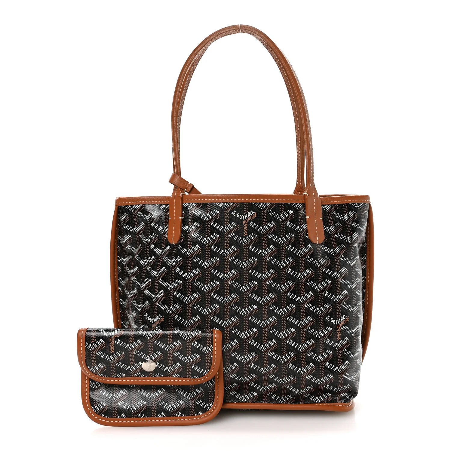 Goyardine Reversible Mini Anjou Black Gold - Top Club