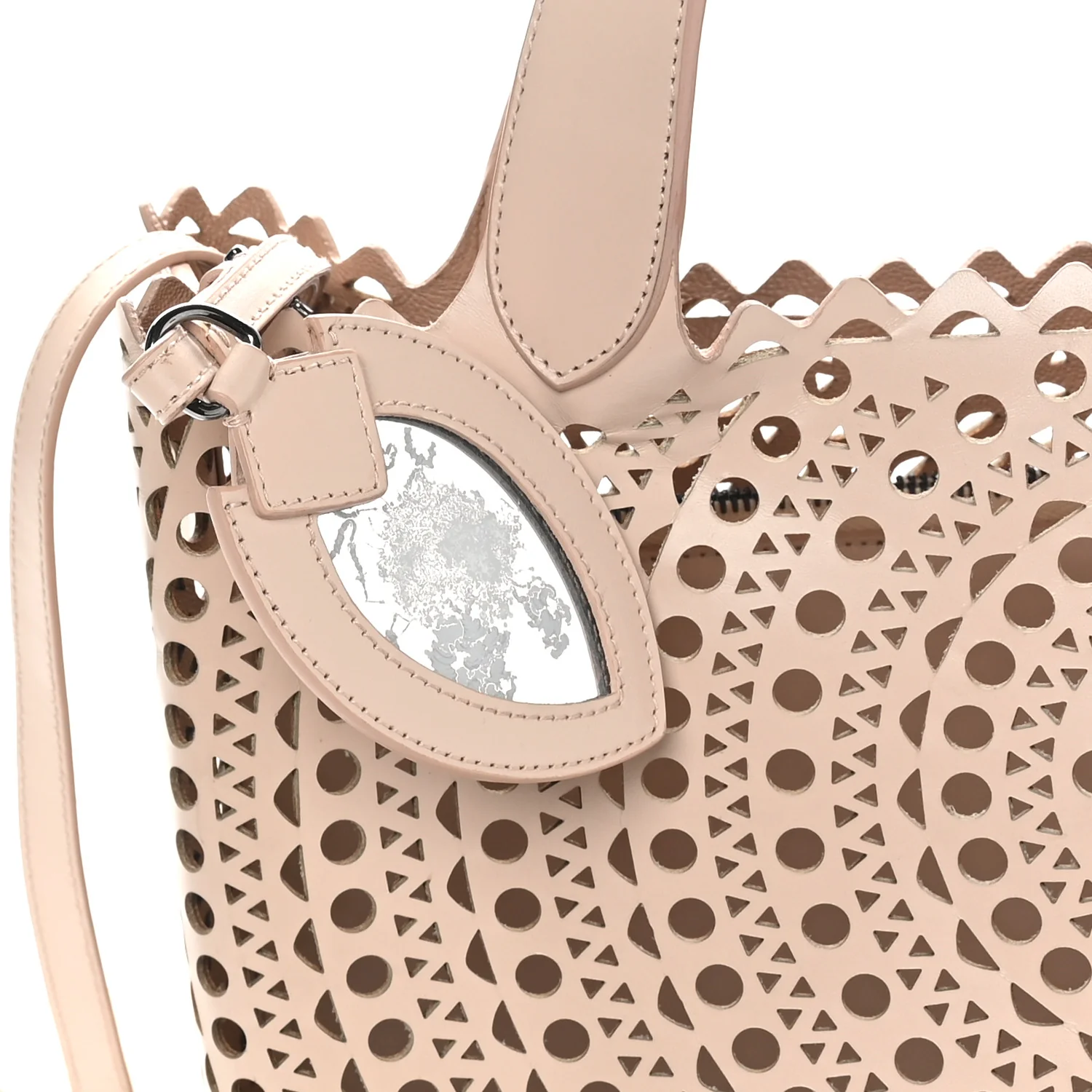 Calfskin Laser Cut Tote Sable - Top Club