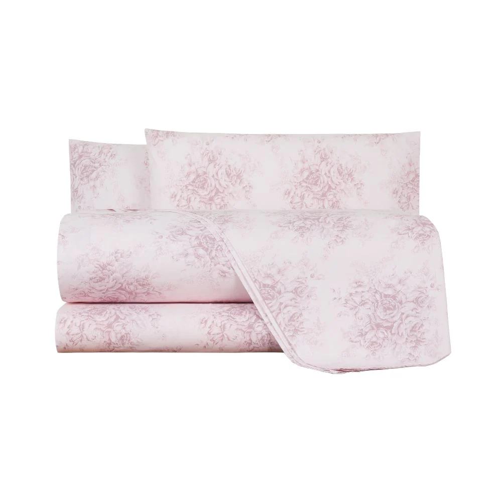 Completo Lenzuola In Percalle Dafne Matrimoniale