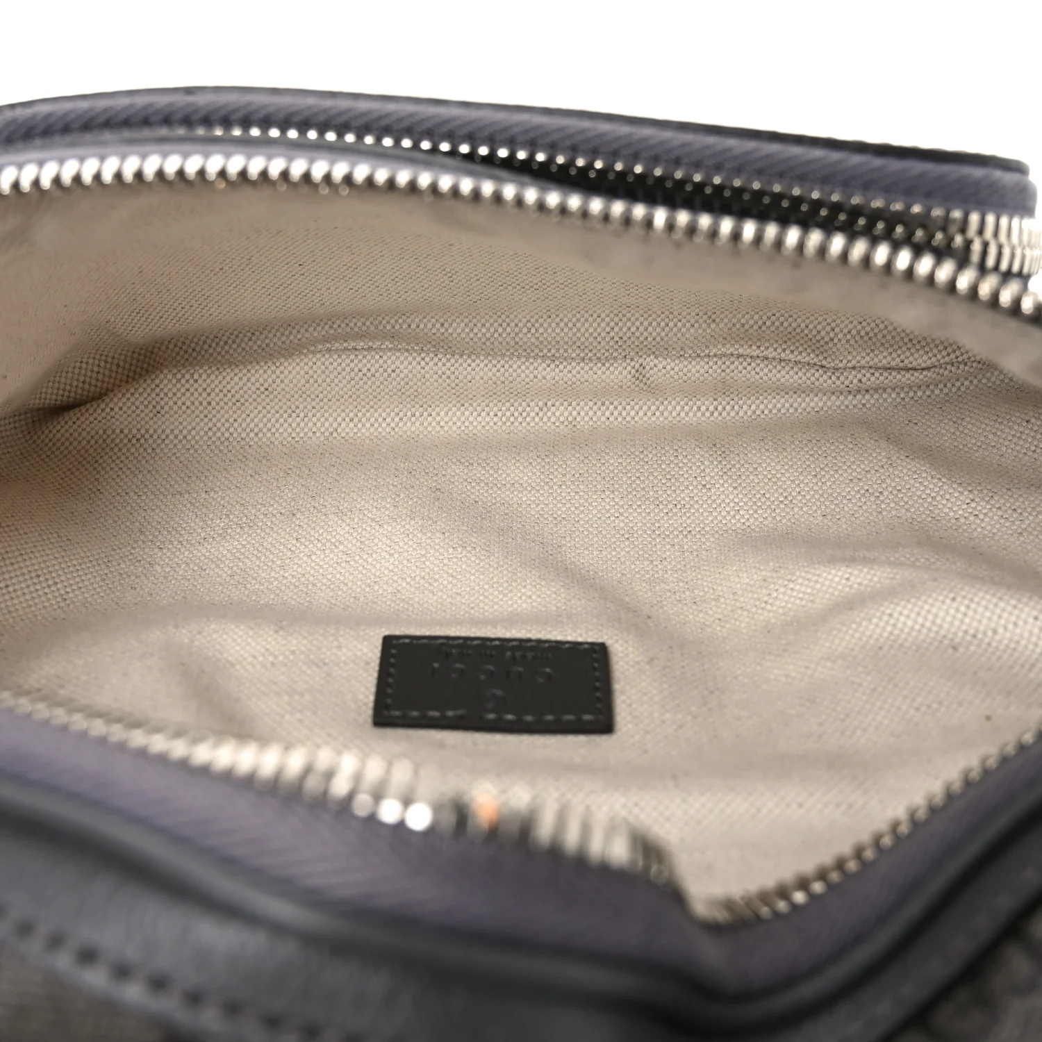 GG Supreme Monogram Textured Dollar Calfskin Ophidia Belt Bag Grey Black Graphite Grey - Top Club