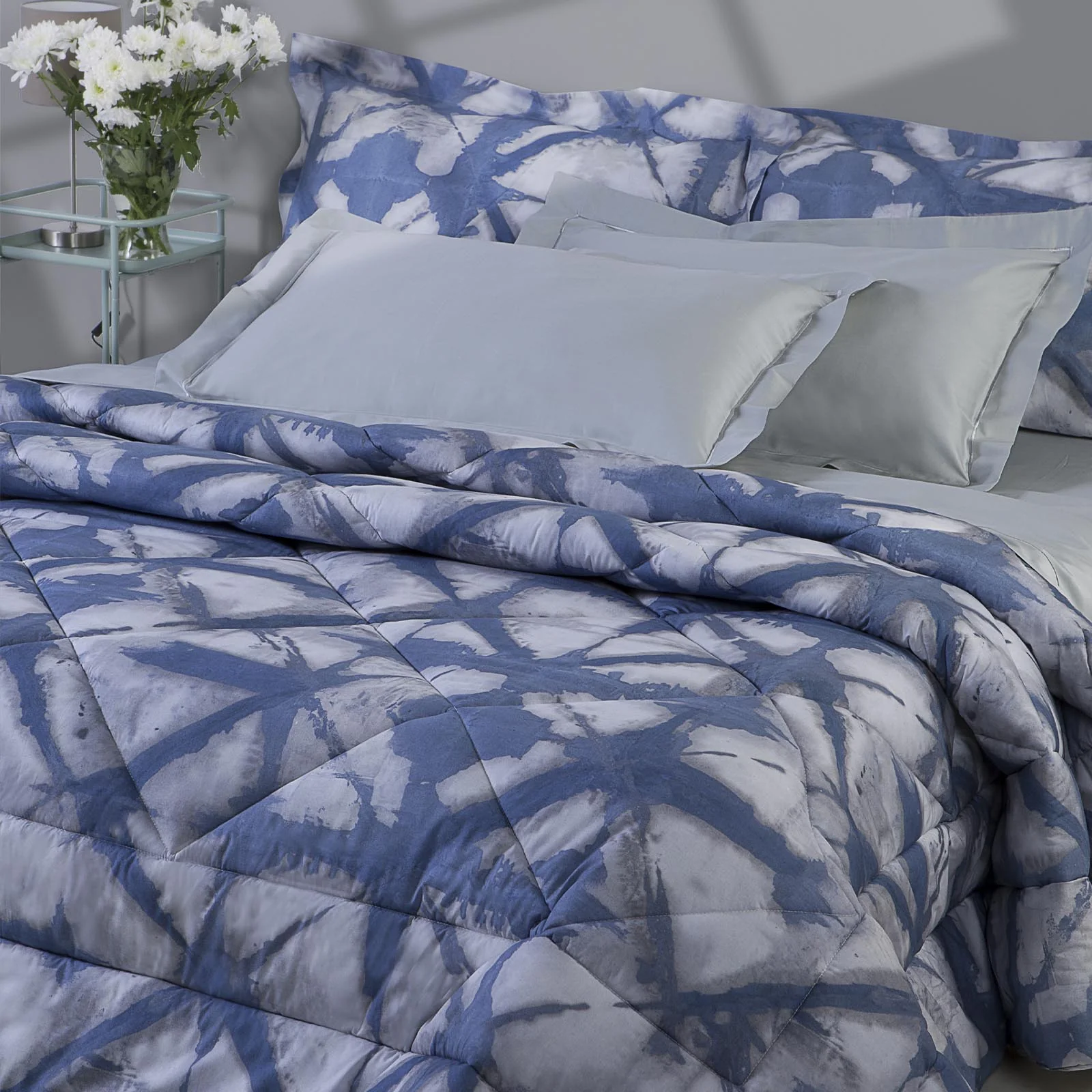 Trapunta In Percalle Shibori Matrimoniale