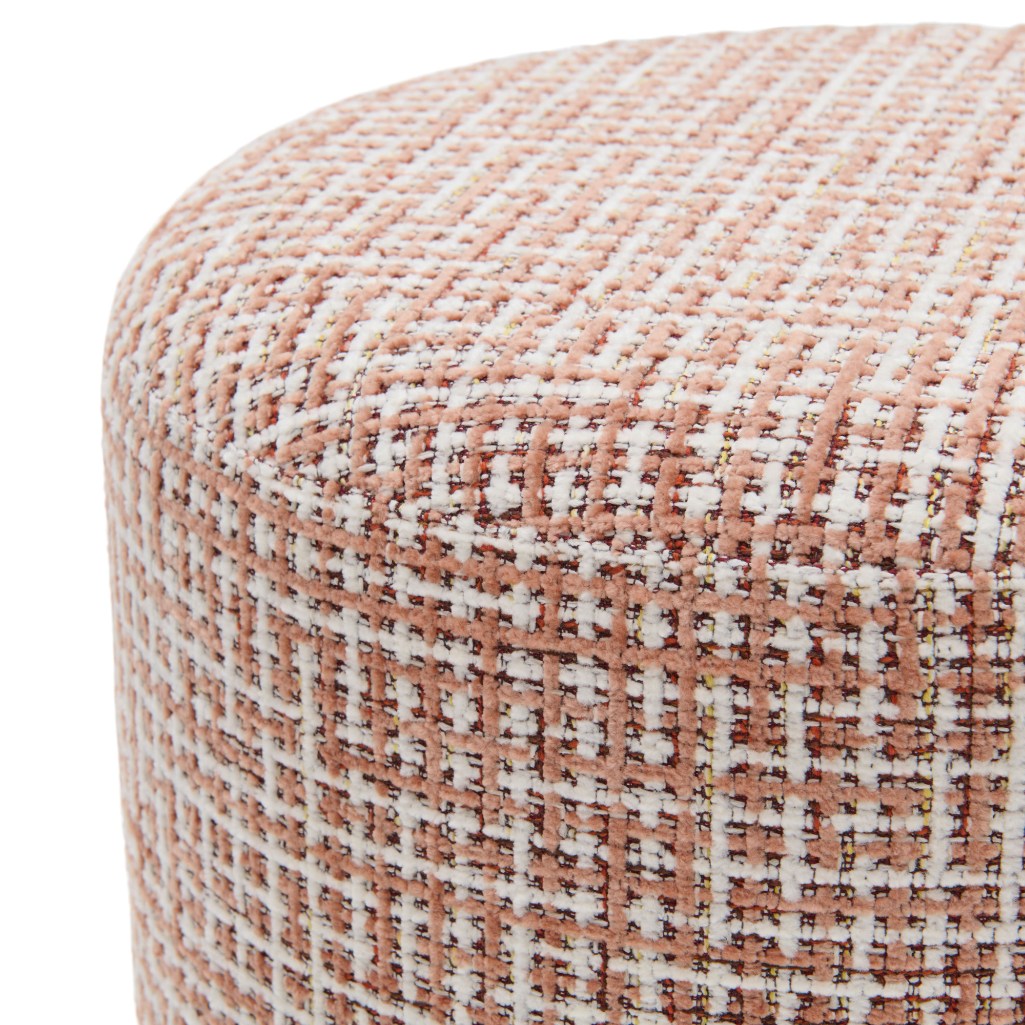 Poef Sabe funky brick coral 56x40 cm