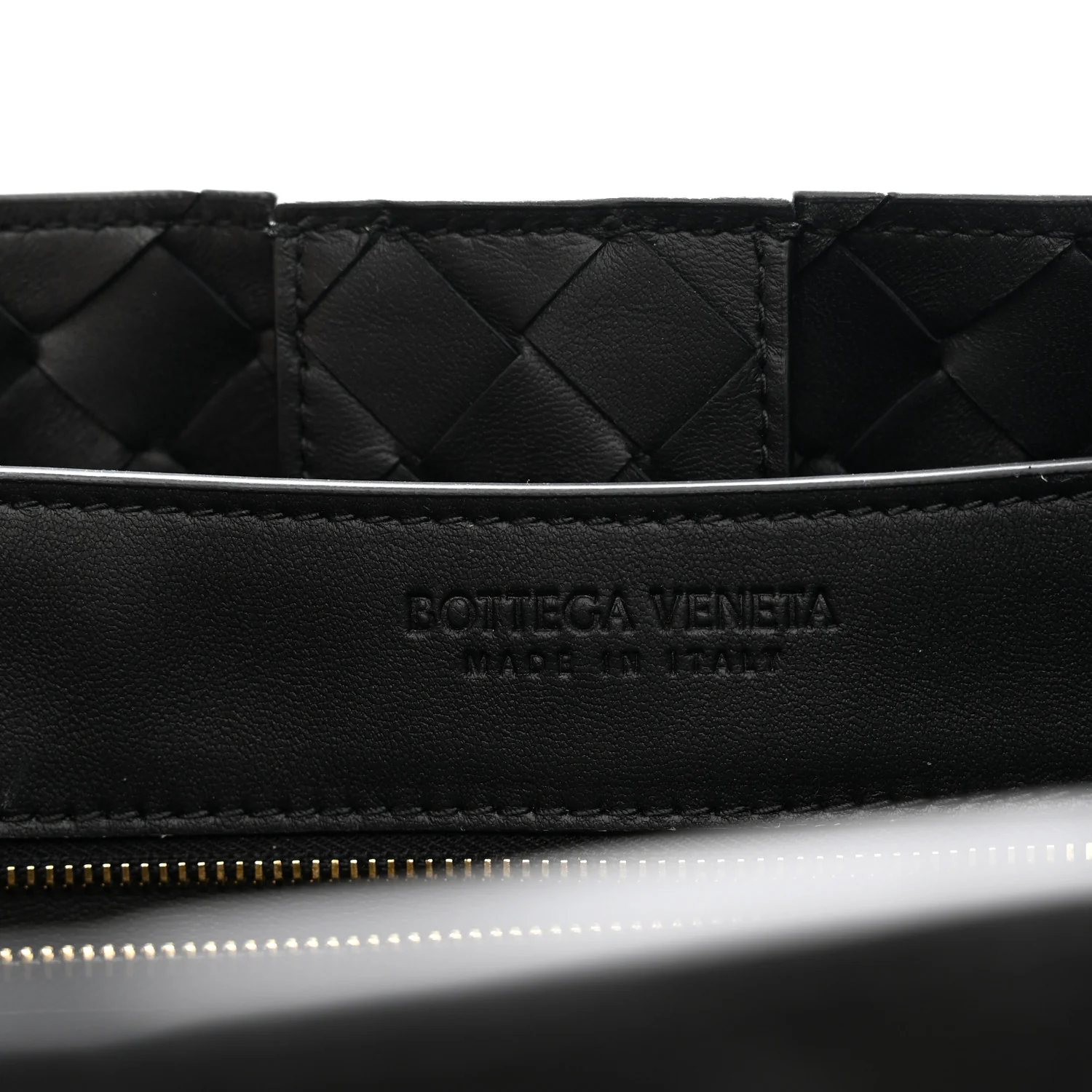 Nappa Intrecciato Medium Andiamo Shoulder Bag Black - Top Club