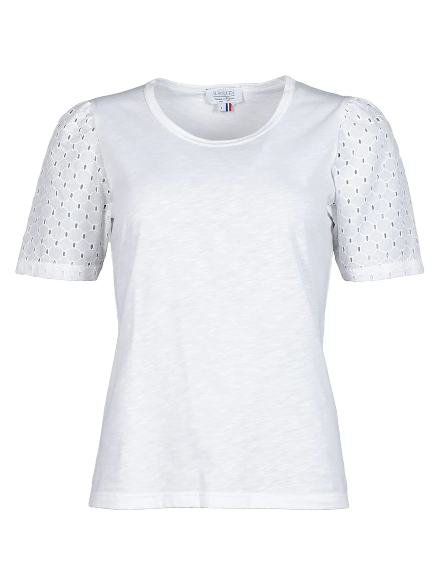 Tee-shirt femme en coton blanc