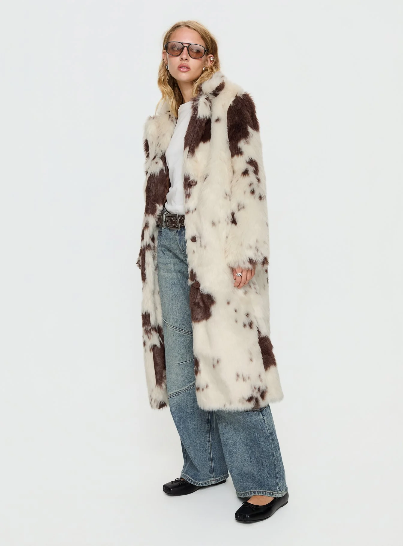 Winter Breeze Faux Fur Coat Multi