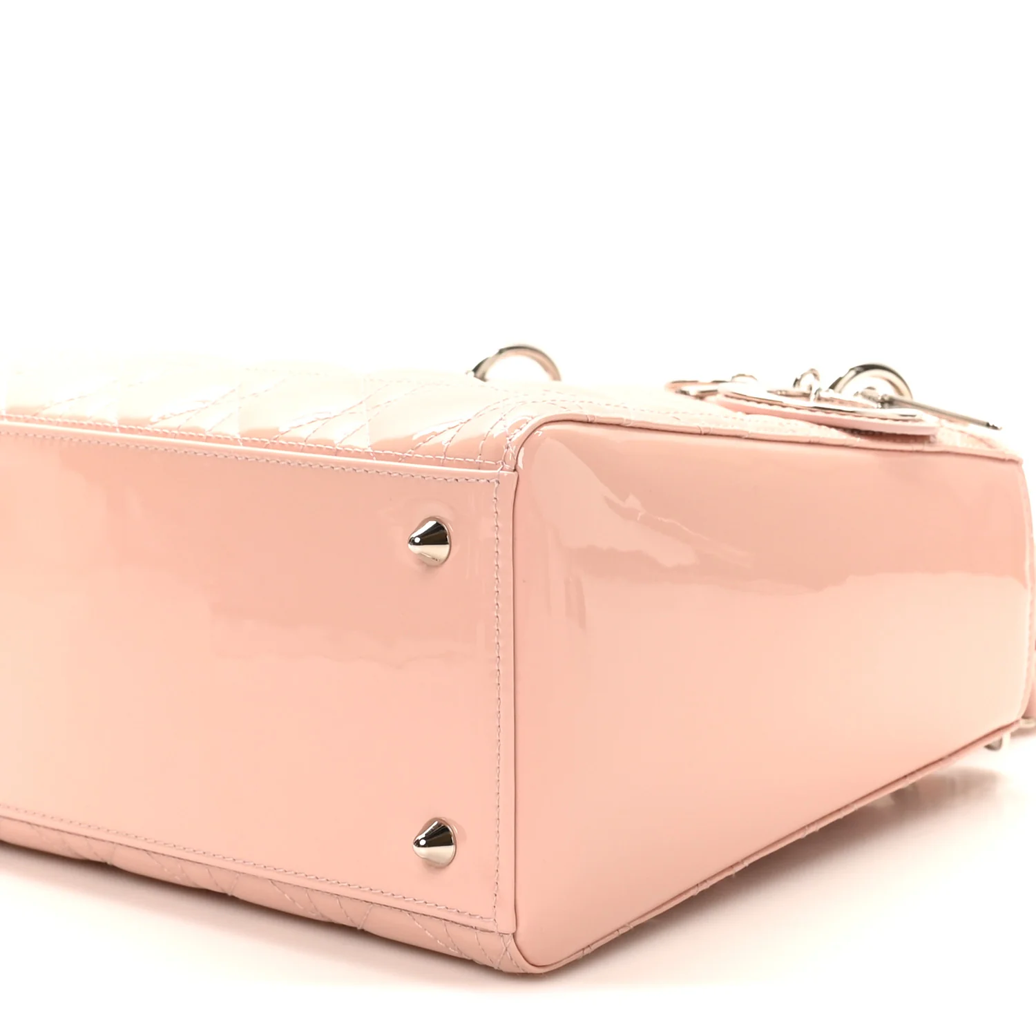 Patent Cannage Medium Lady Dior Light Pink - Top Club