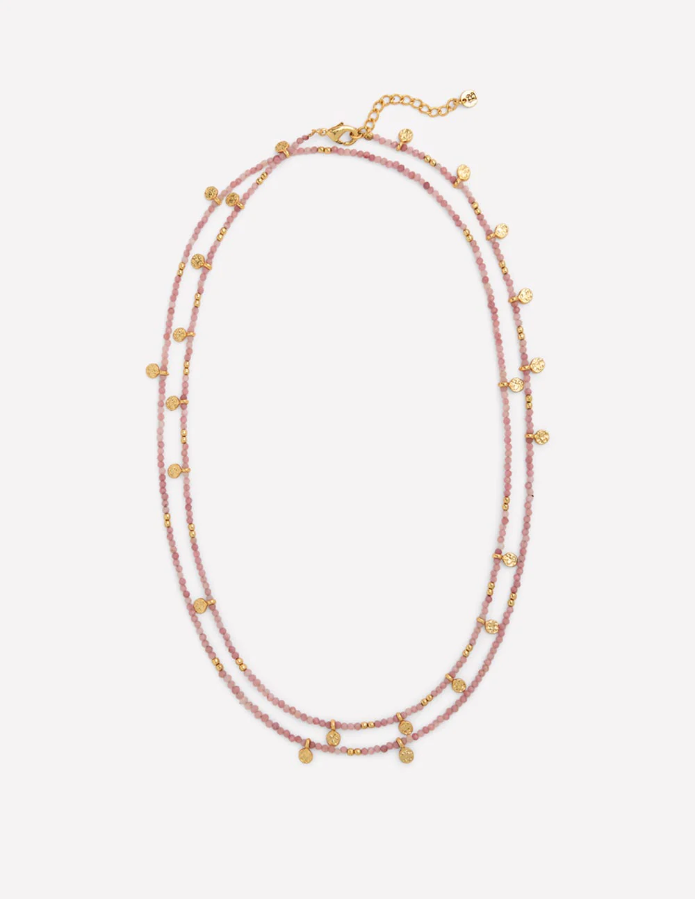 Zweireihige Perlenkette-ROSA