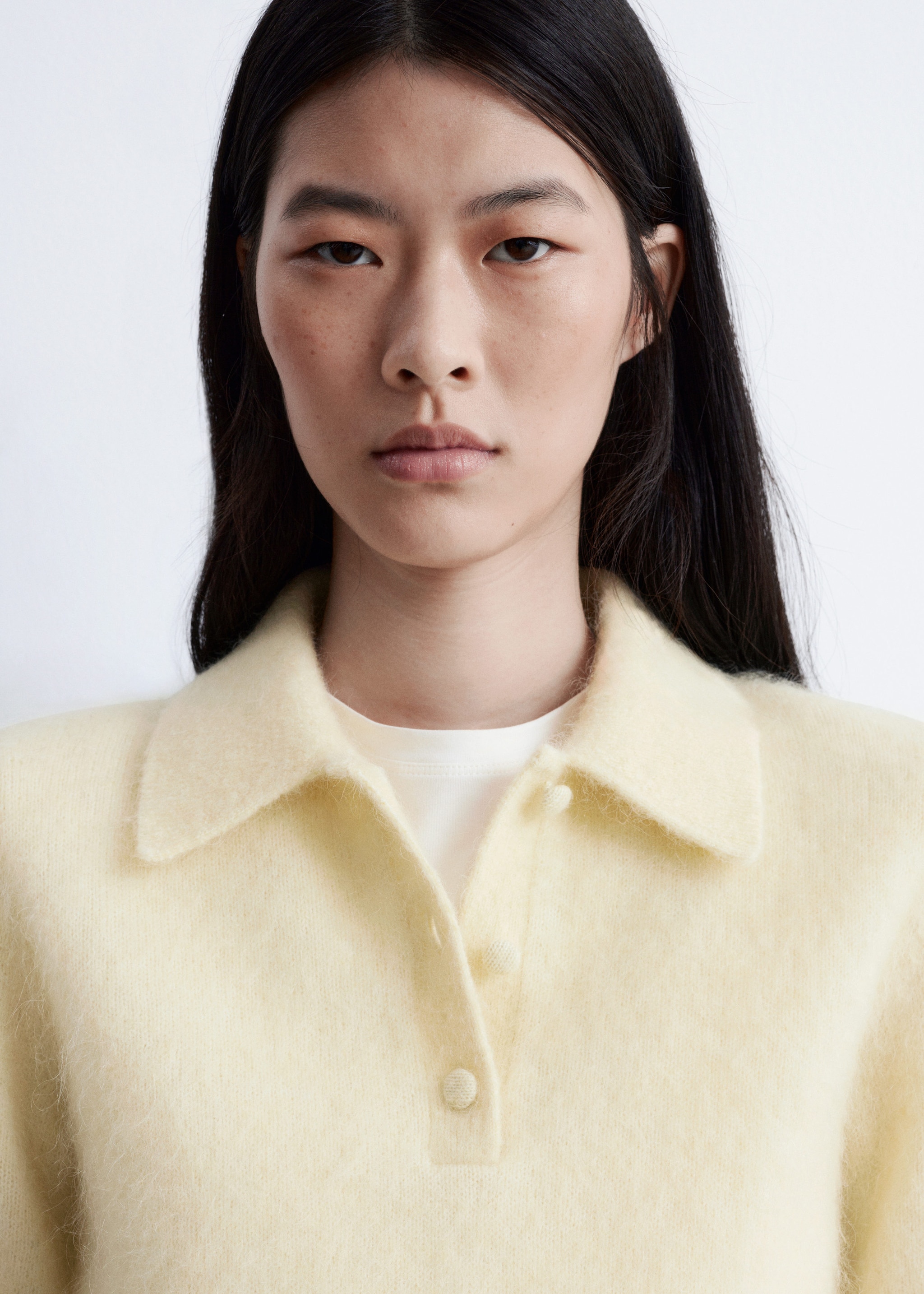 & Other Stories BRUSHED KNIT POLO T-SHIRT