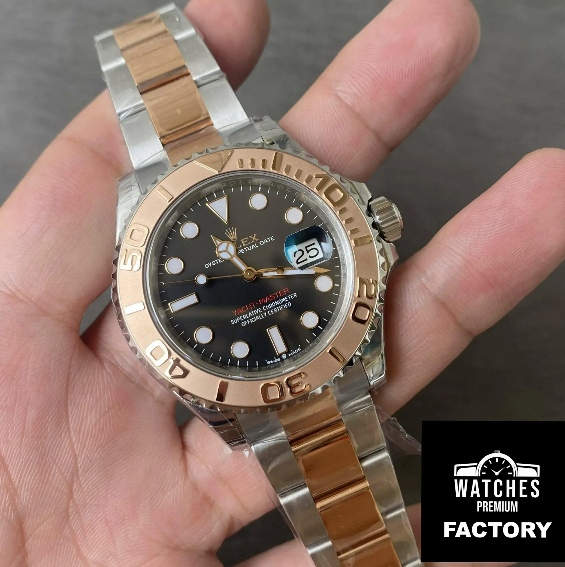 Rolex Yacht Master M126621-0002 VS Factory Rose Gold Black Dial