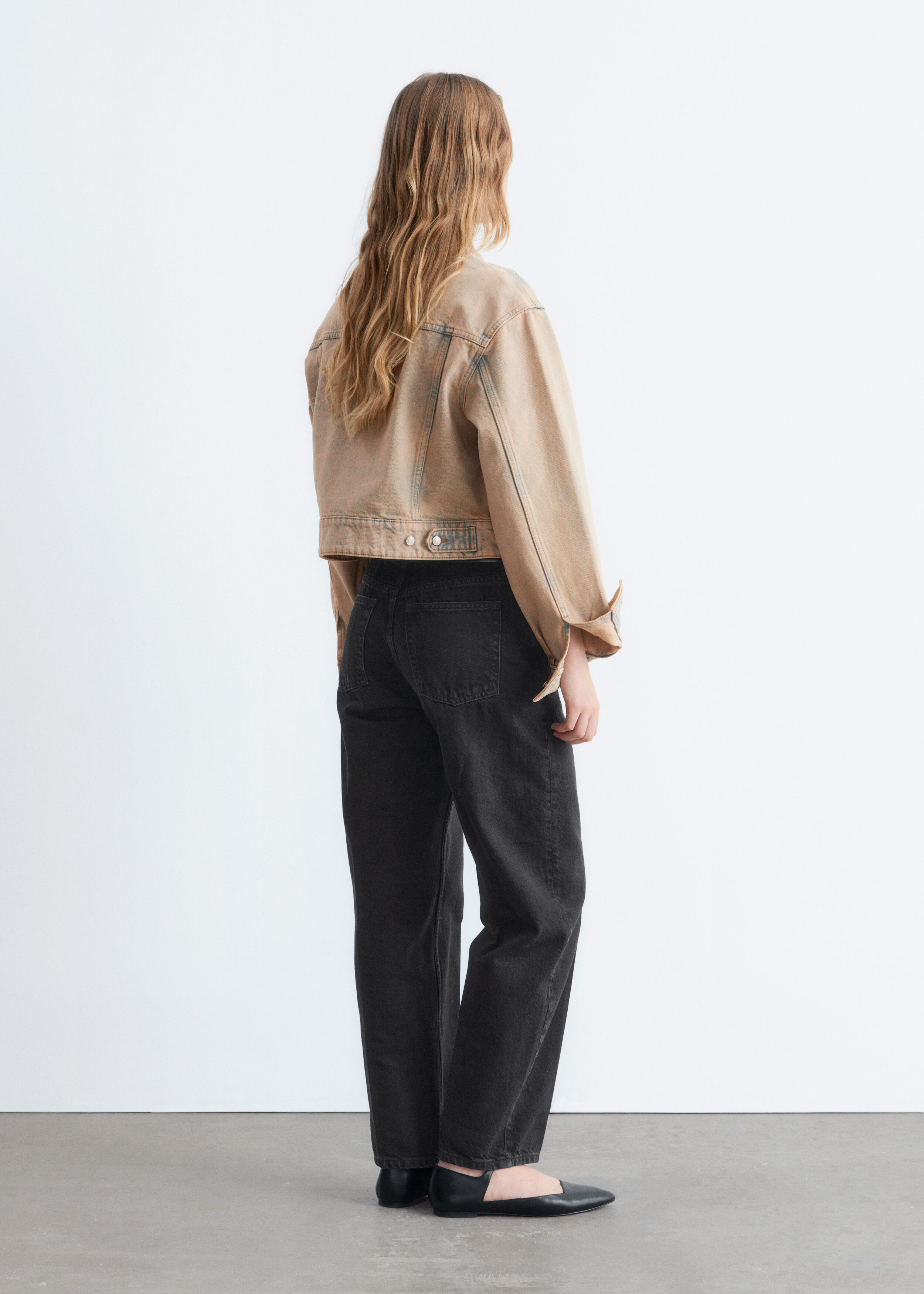 & Other Stories CROPPED OVERDYE DENIM JACKET