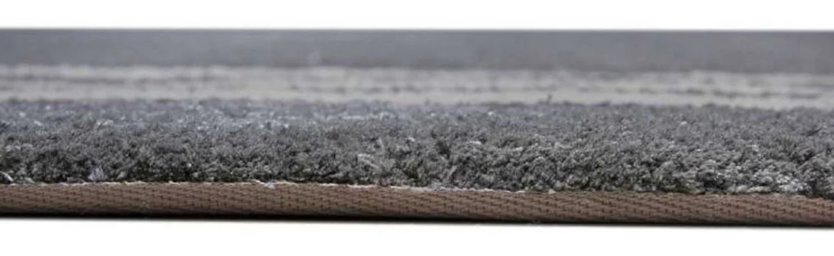 Luxury viscose rug black / gray 160 x 230 cm - Rectangular living room rug - Modern bedroom rug - Luxury interior - Luxury quality