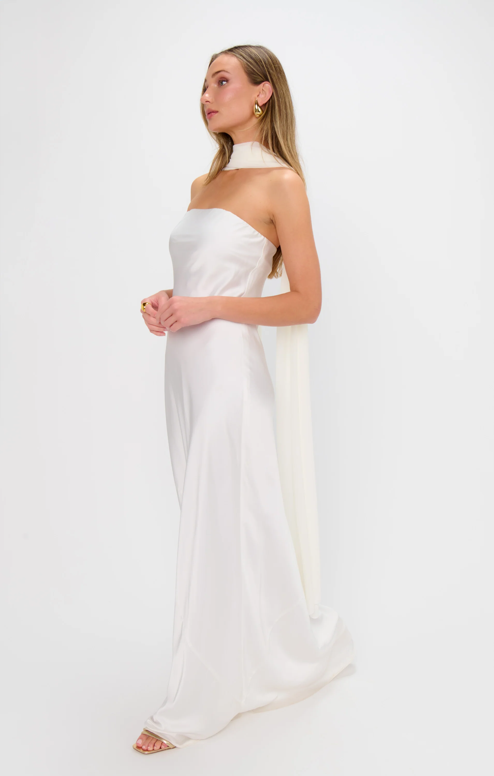 Soiree Shawl ~ Wedding Cake Chiffon