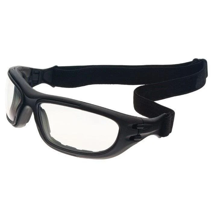 Guard Dogs G100 Safety Glasses/Goggle Kit Black Frame Clear Gray Lenses - Alvarez Pro Painting LLC