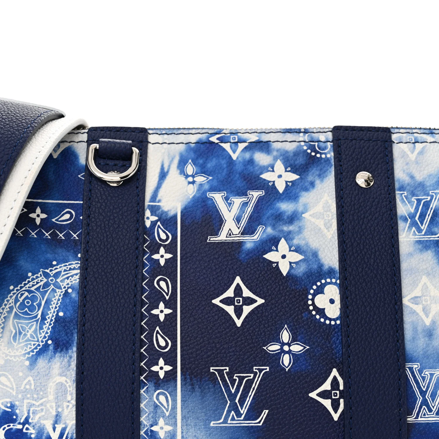 Cowhide Monogram Bandana City Keepall Blue - Top Club