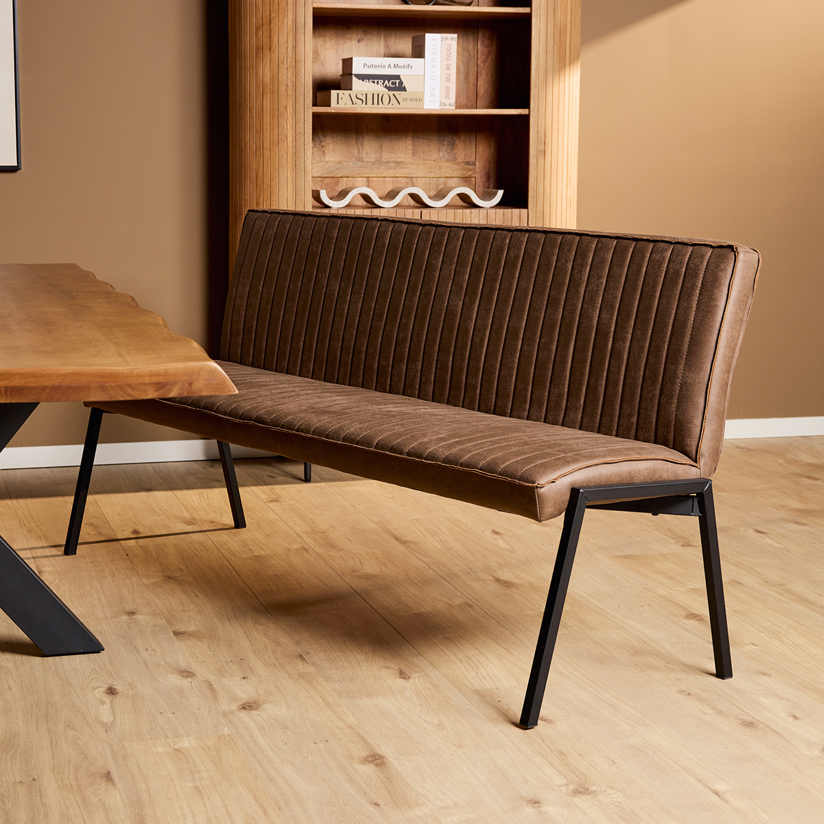 Eetkamerbank Stripes Bruin 185 cm