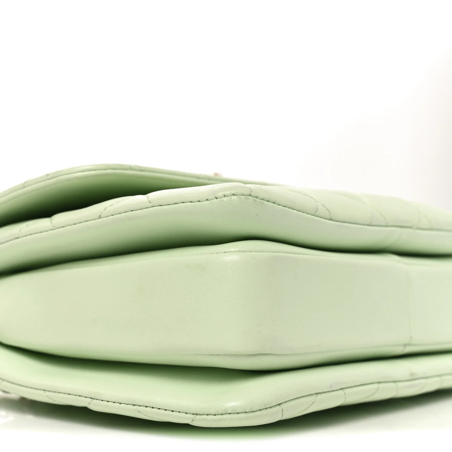 Lambskin Quilted Small Trendy CC Flap Dual Handle Bag Light Green - Top Club