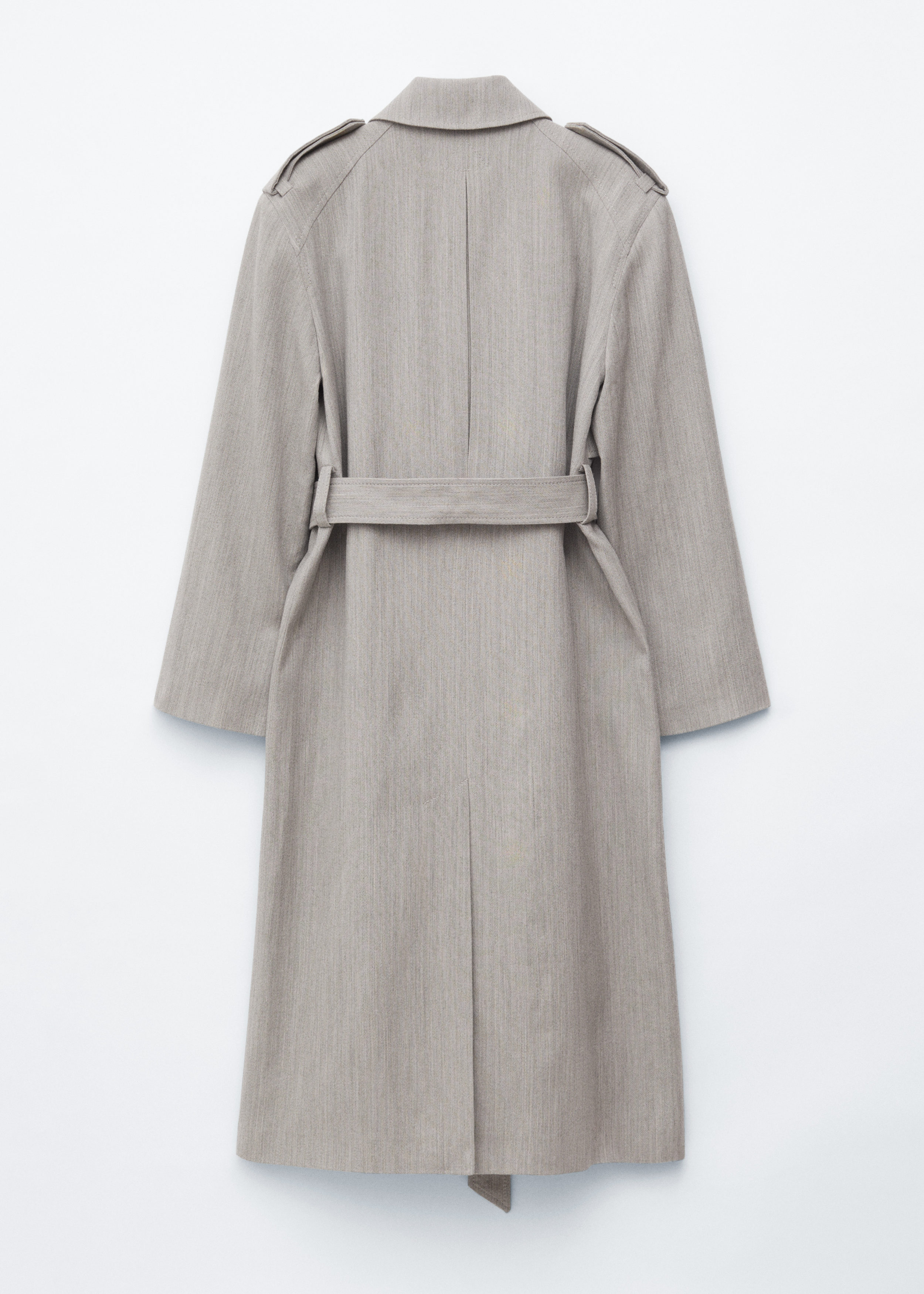 & Other Stories COTTON-WOOL TIE-BELT TRENCH COAT