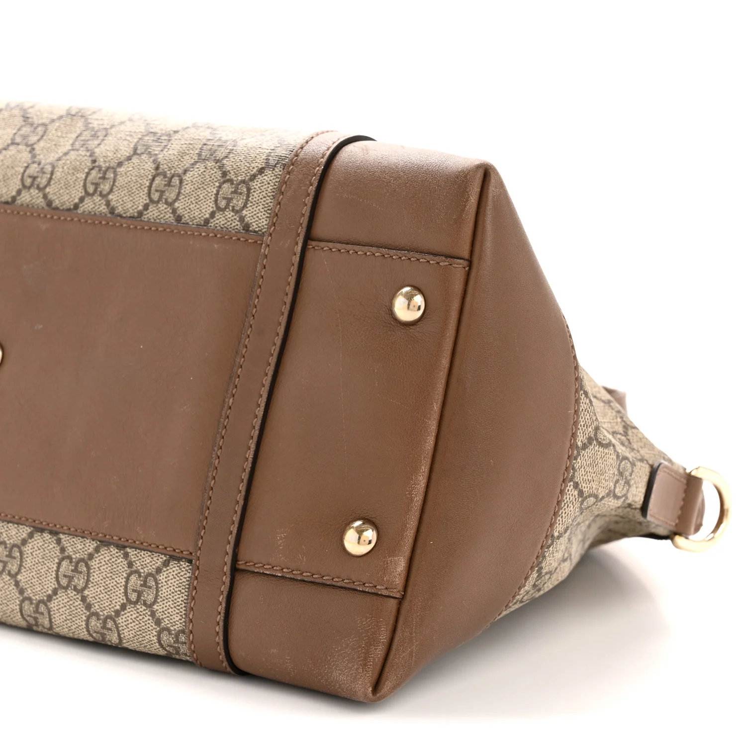 GG Supreme Monogram Medium Nice Top Handle Dome Bag Brown - Top Club