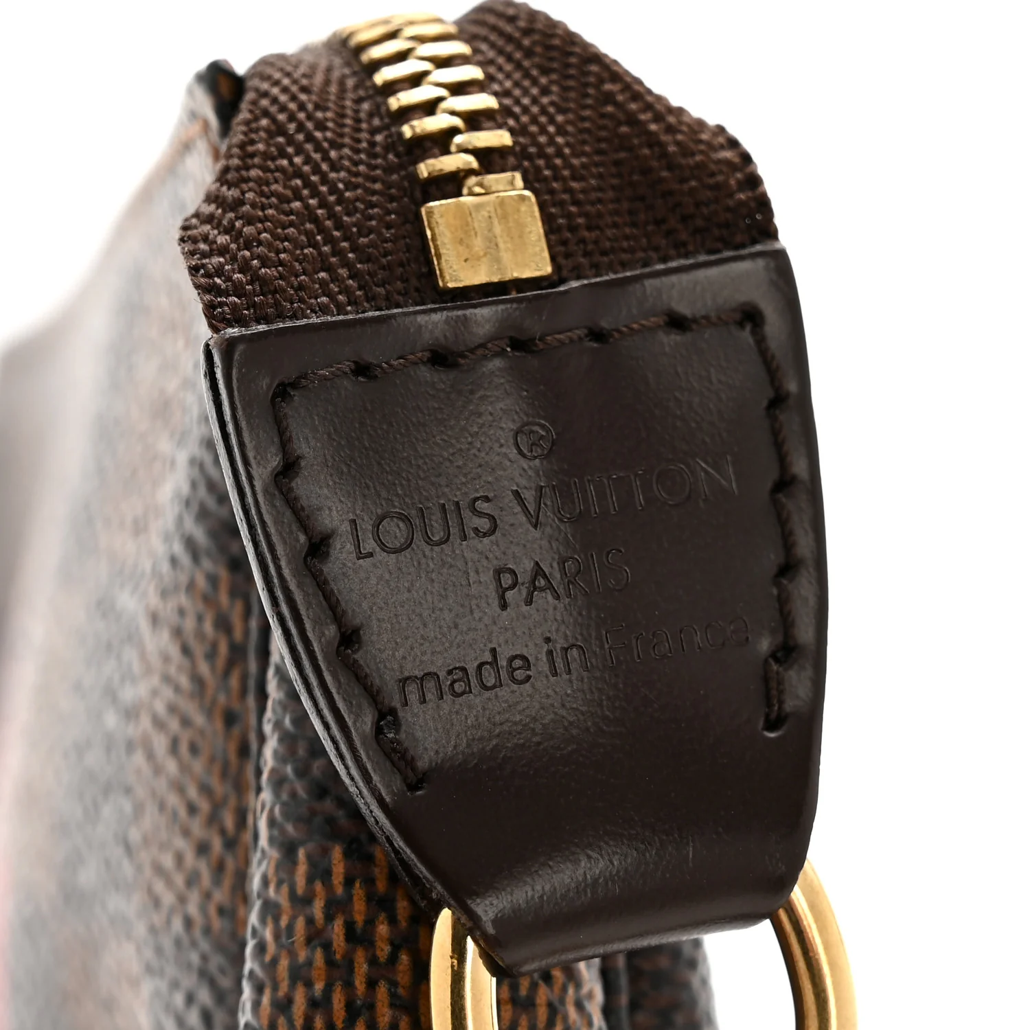 Damier Ebene Complice Trunks and Bags Mini Pochette Accessories Red - Top Club