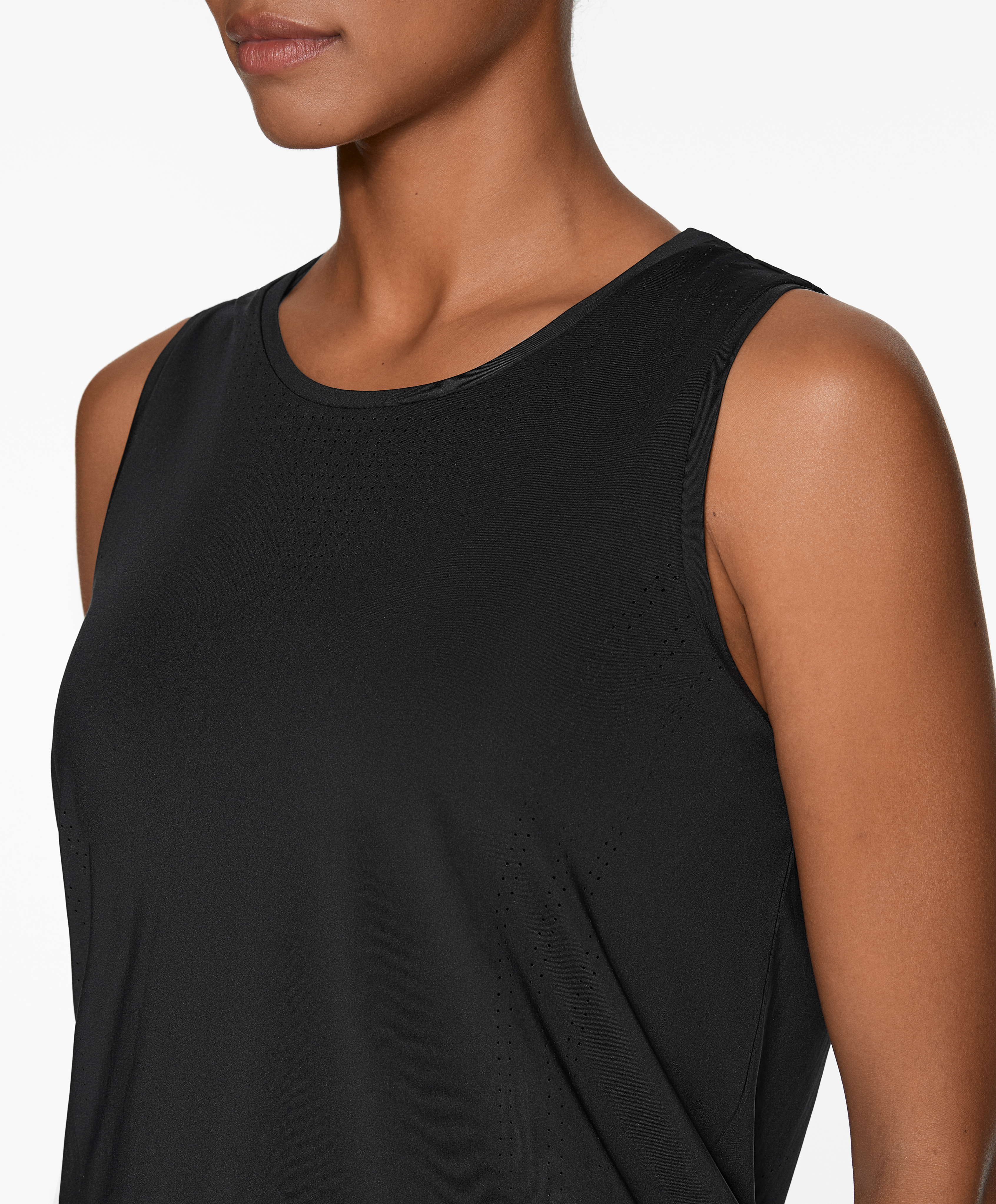 OYSHO Sleeveless cropped technical T-shirt