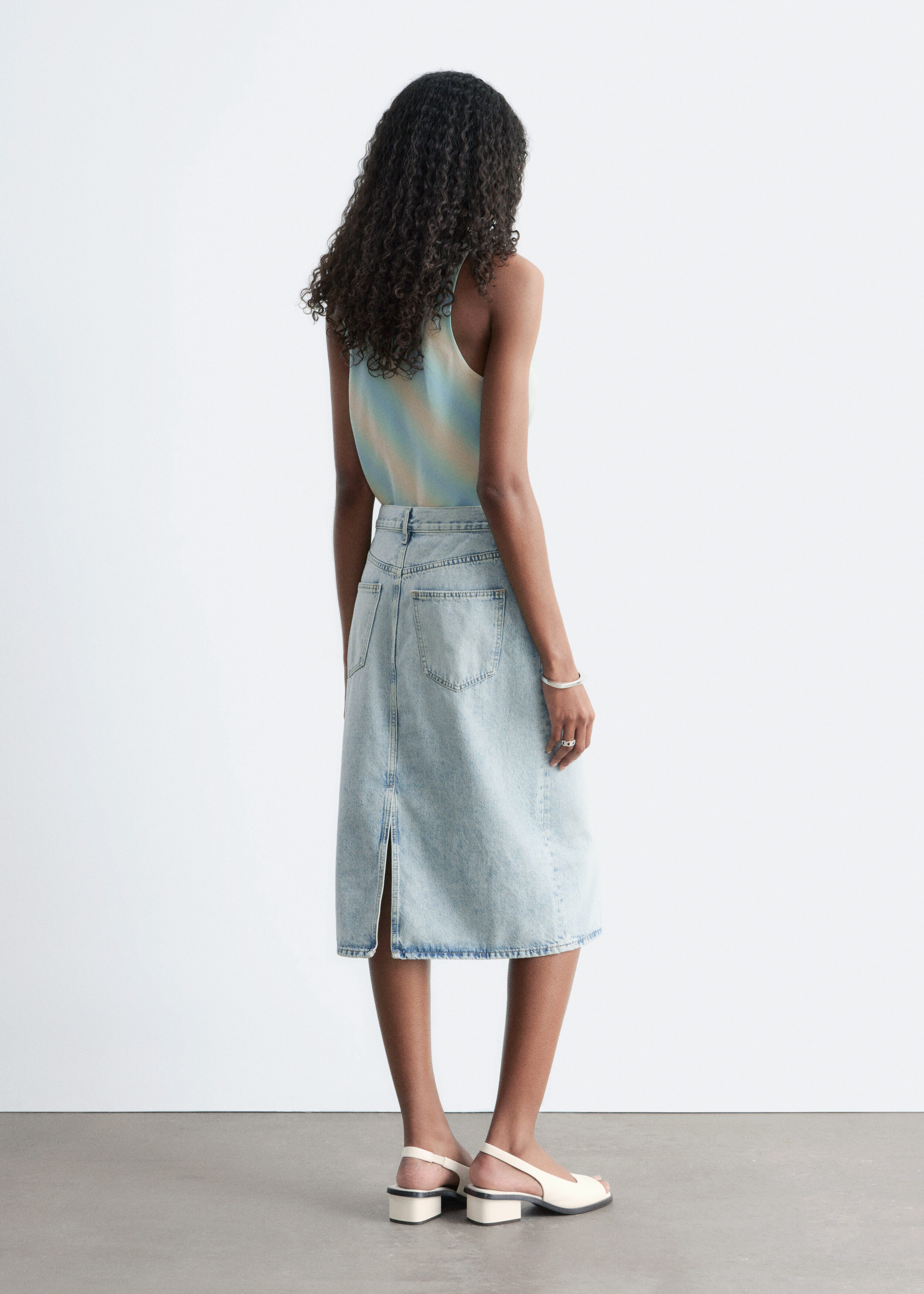 & Other Stories DENIM MIDI SKIRT