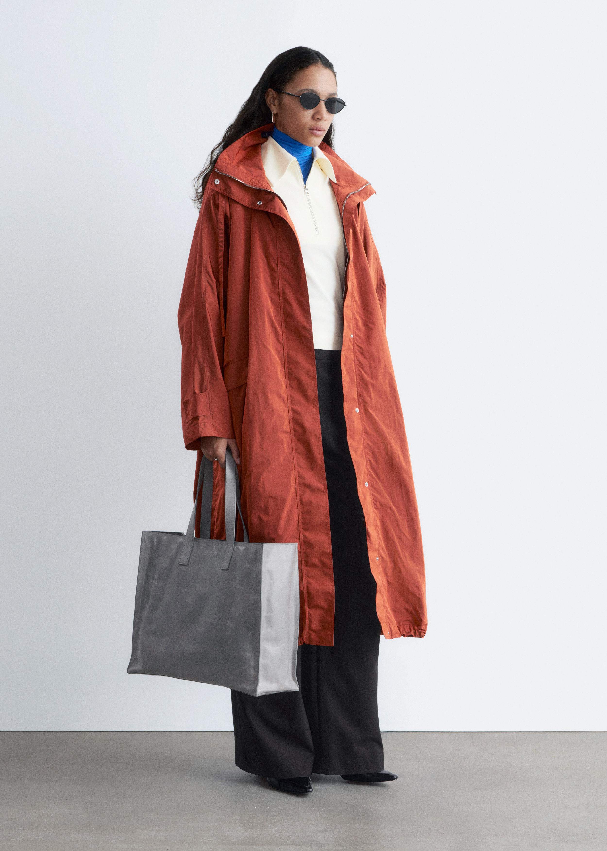 & Other Stories TECHNICAL NYLON HOODED PARKA