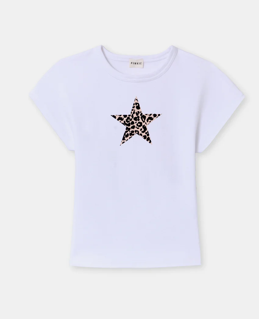 Pimkie T-shirt ajusté col rond avec étoile motif léopard