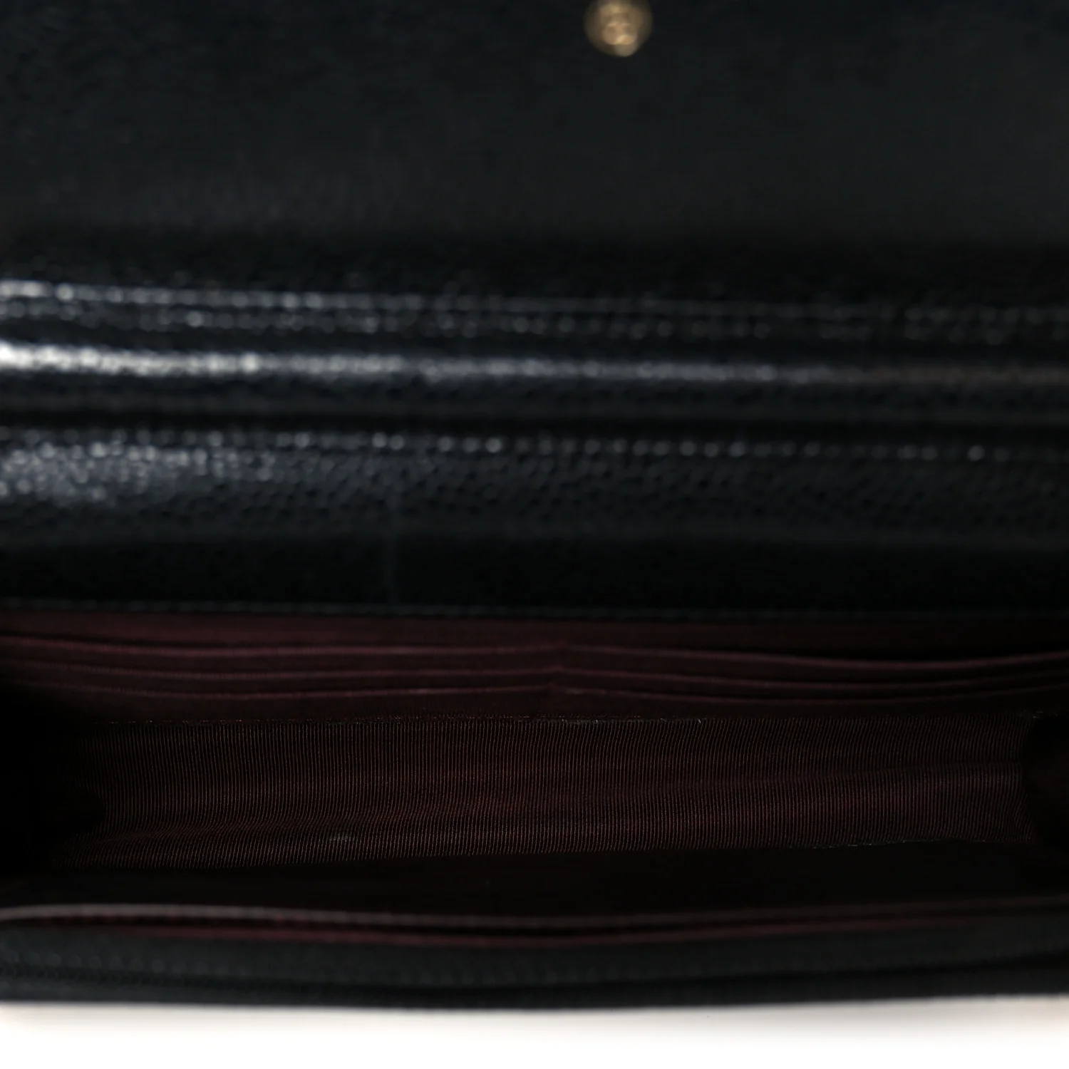 Caviar Quilted Wallet on Chain WOC Black - Top Club