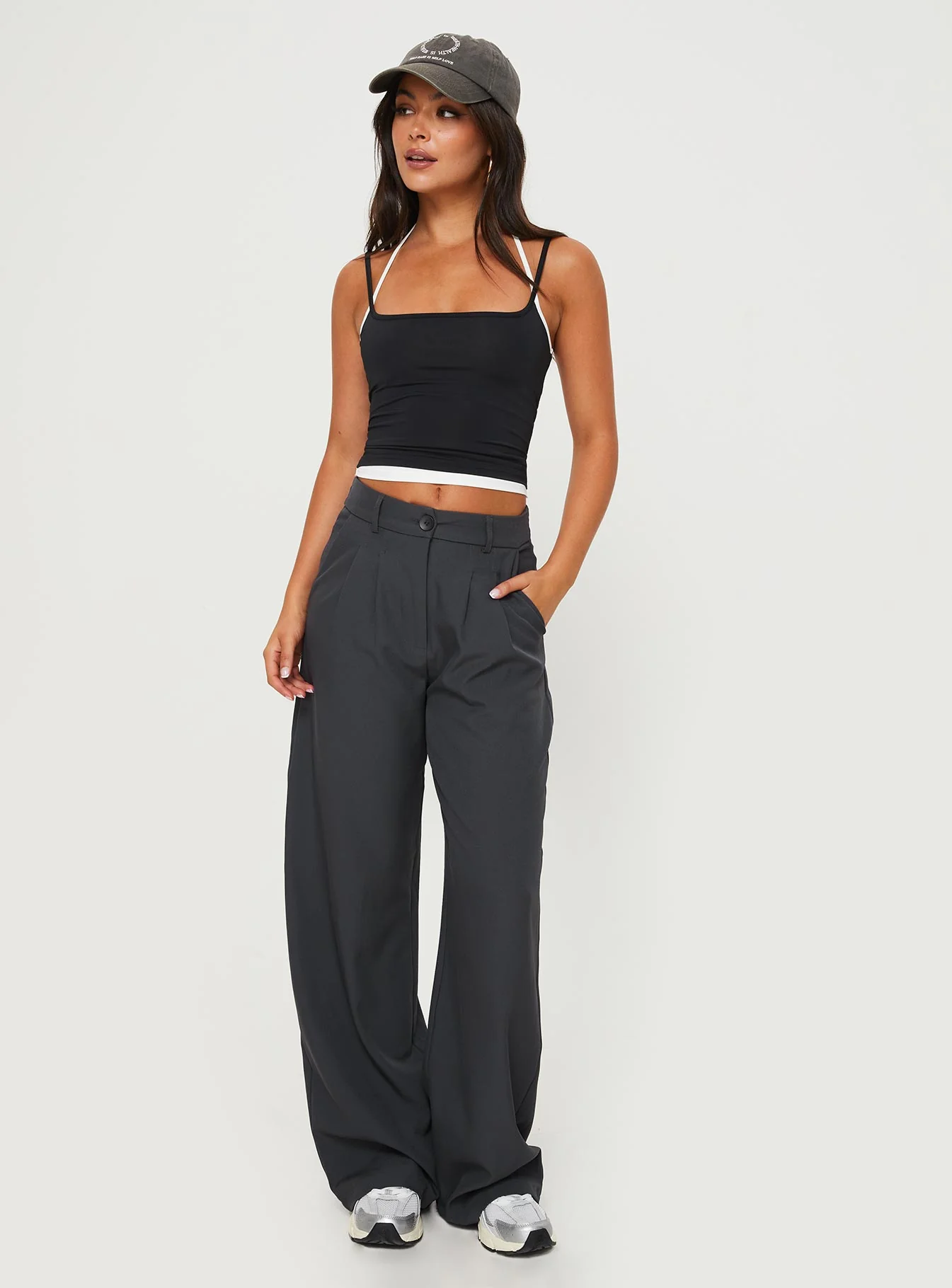 Premier Layered Tank Top Black