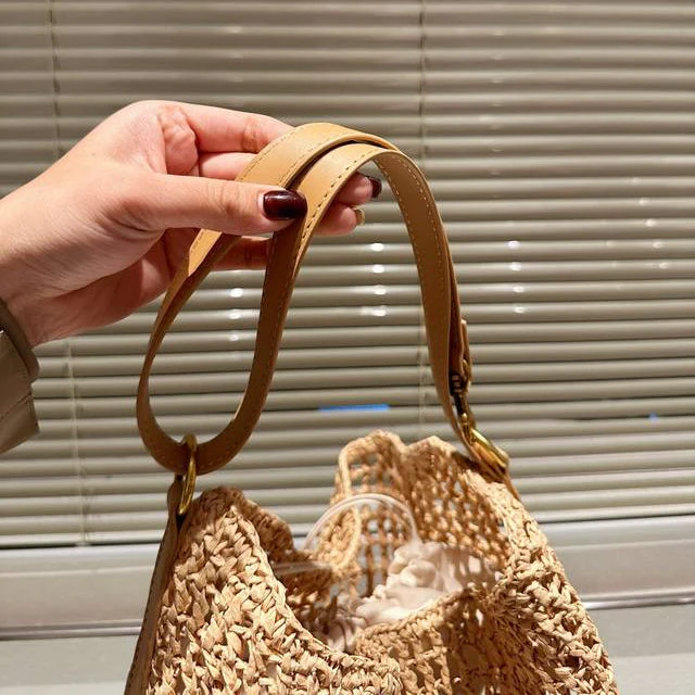 SAINT LAURENT YSL Raffia tote Bag - Top Club