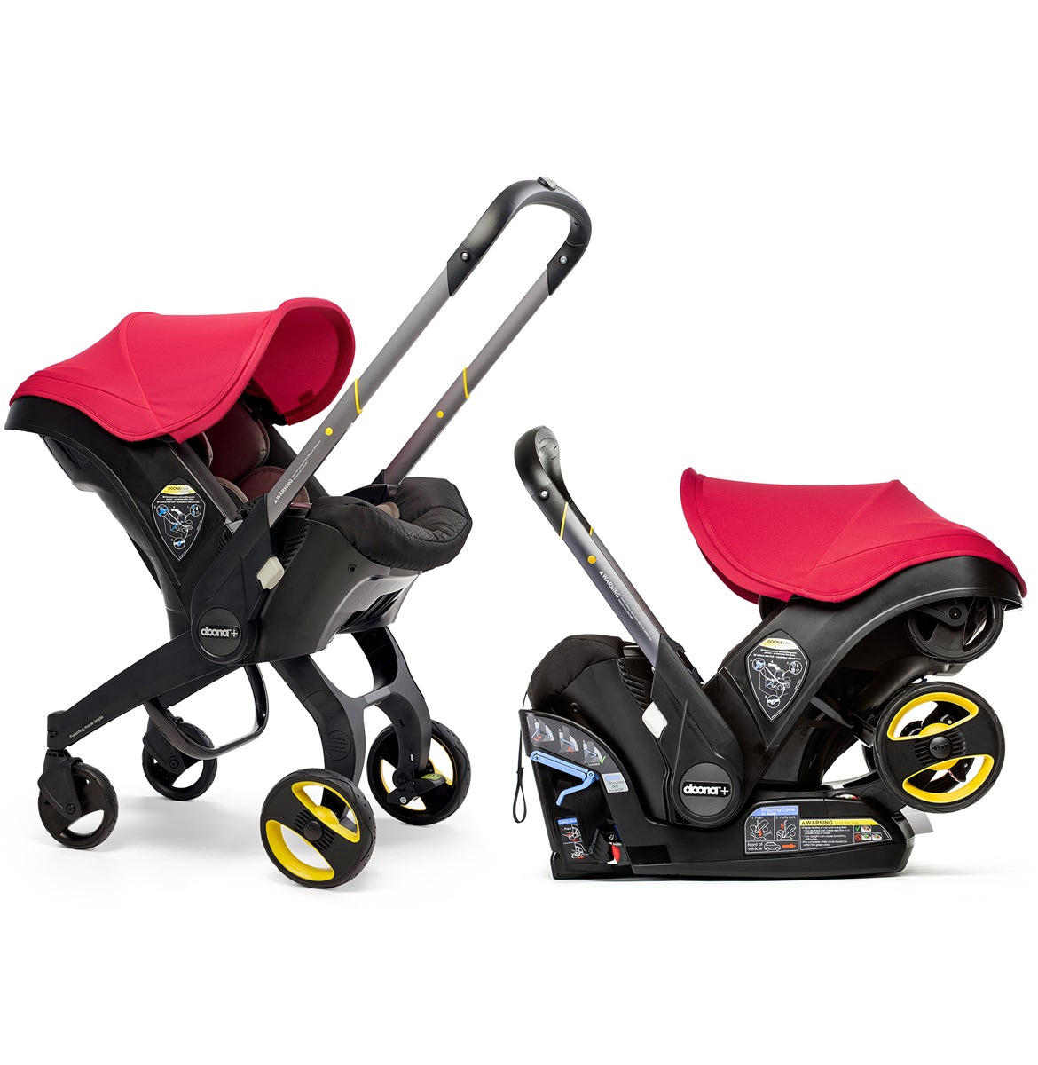 2025 Infant Car Seat Stroller with LATCH Base – Midnight Edition | Car to Stroller in Seconds, Aircraft Approved, Includes Essentials Bag