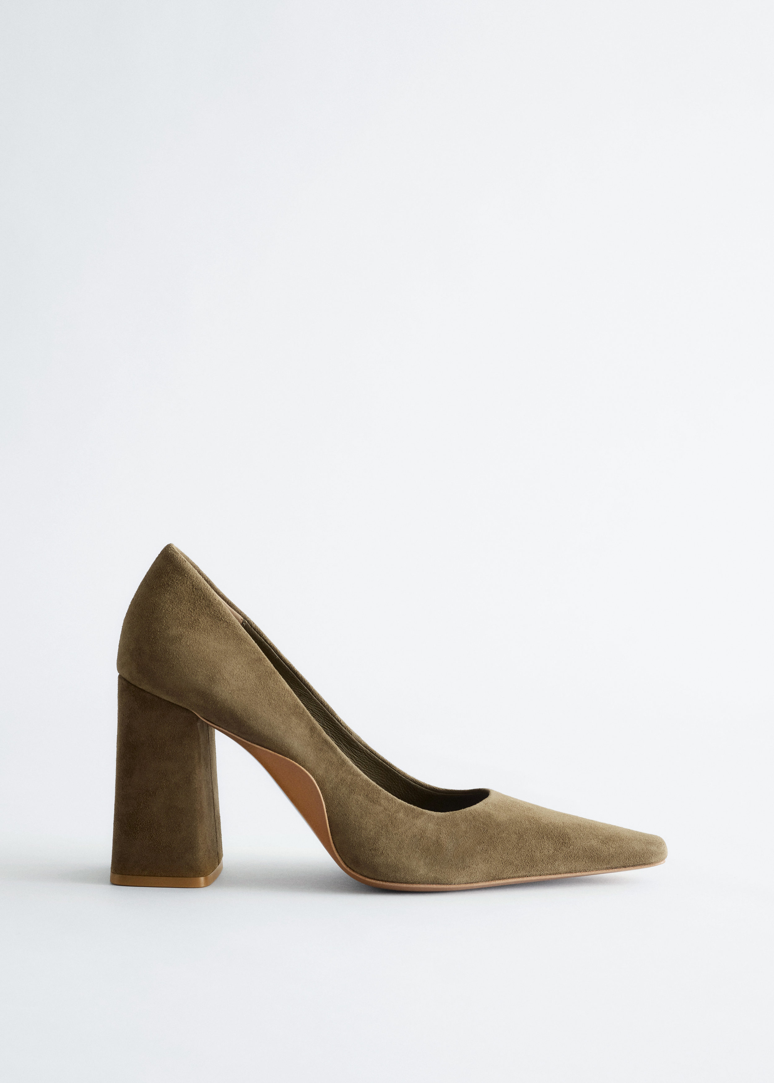 & Other Stories SUEDE BLOCK-HEEL PUMPS