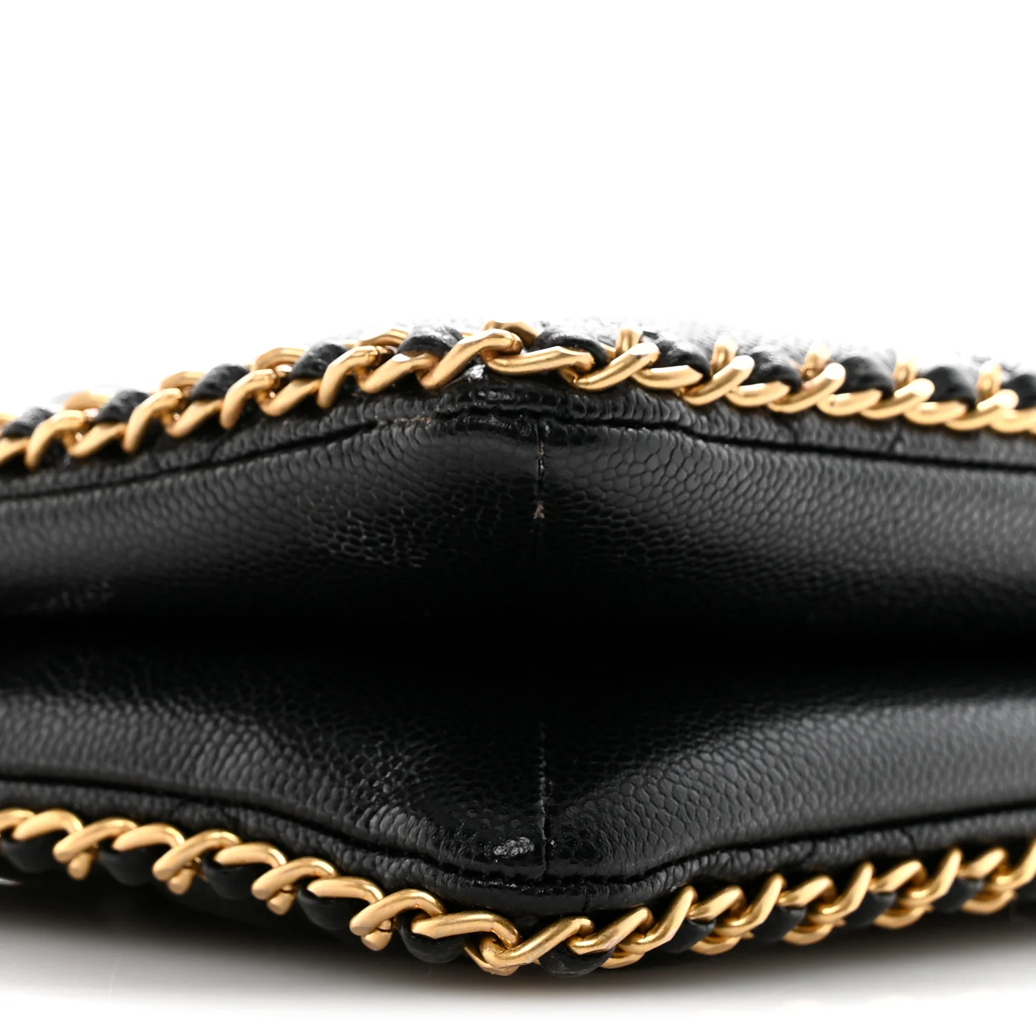 Caviar Quilted Mini Never Ending Chain Tote Black - Top Club