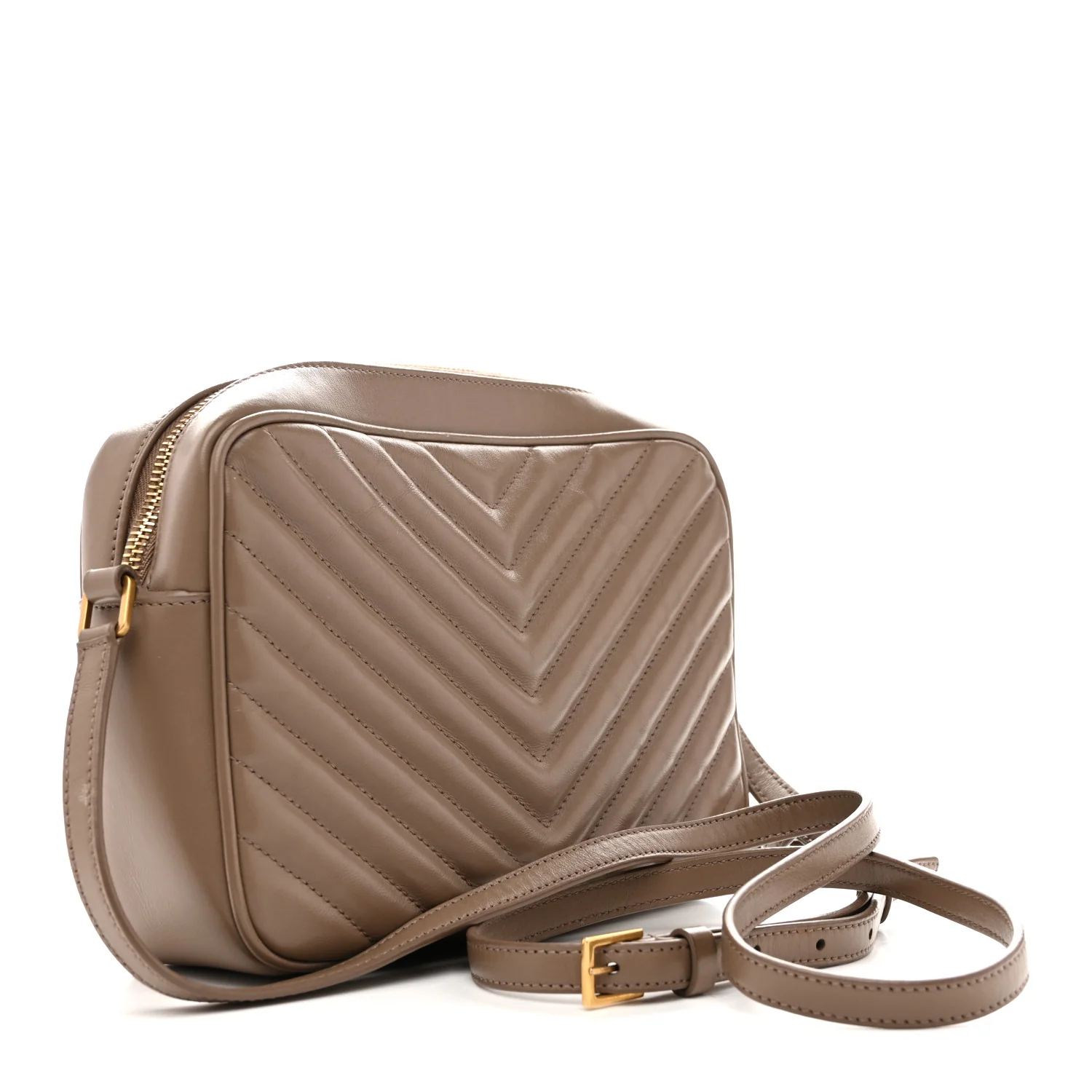 Calfskin Matelasse Monogram Lou Camera Bag Dark Beige - Top Club