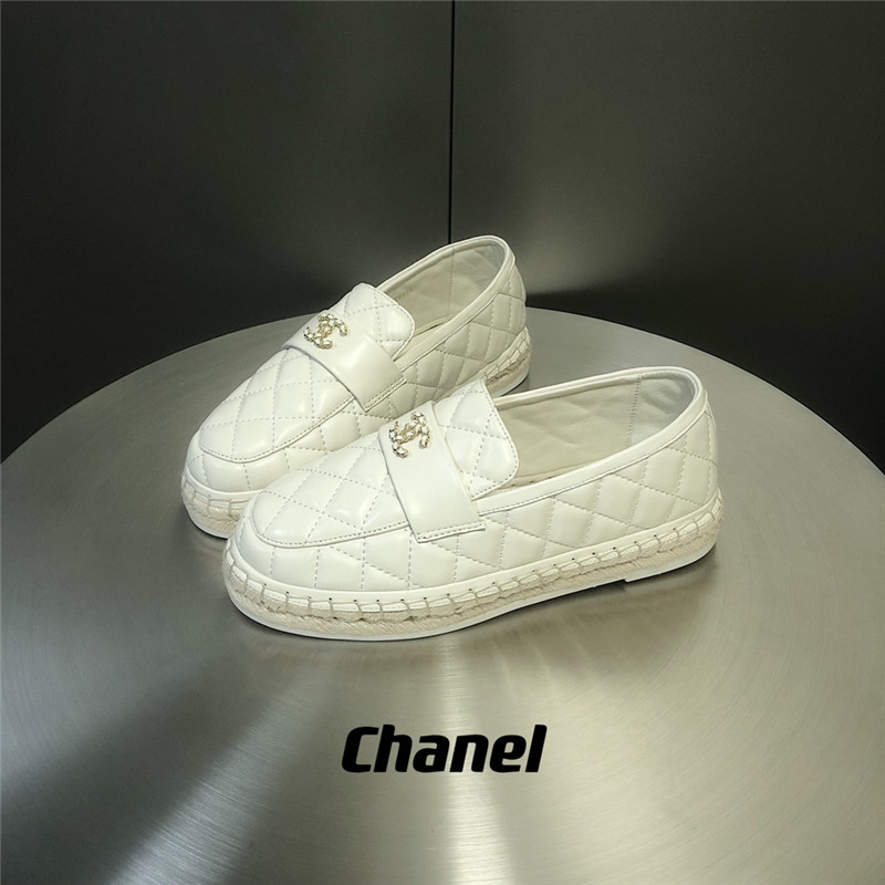chanel diamond hemp rope loafers fisherman s shoes - Sneaker Replica Workshop