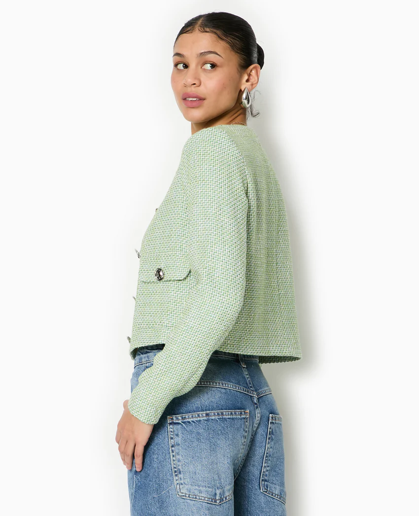Pimkie Veste courte et droite en tweed