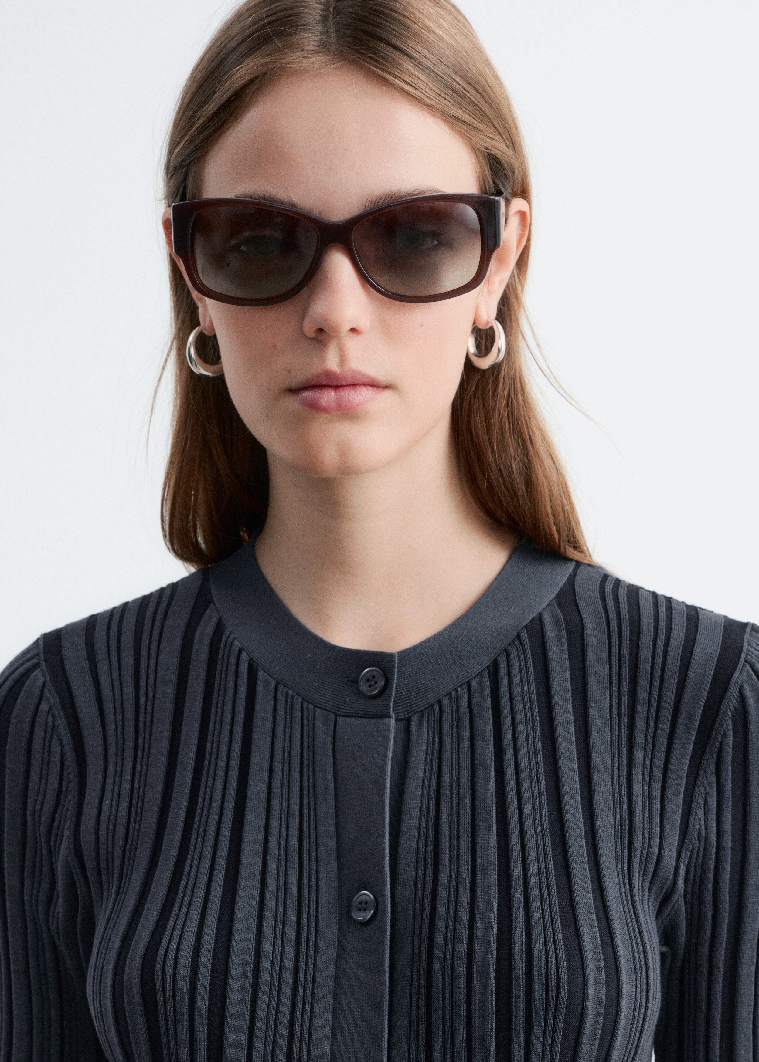 & Other Stories RIB-KNIT MIDI DRESS