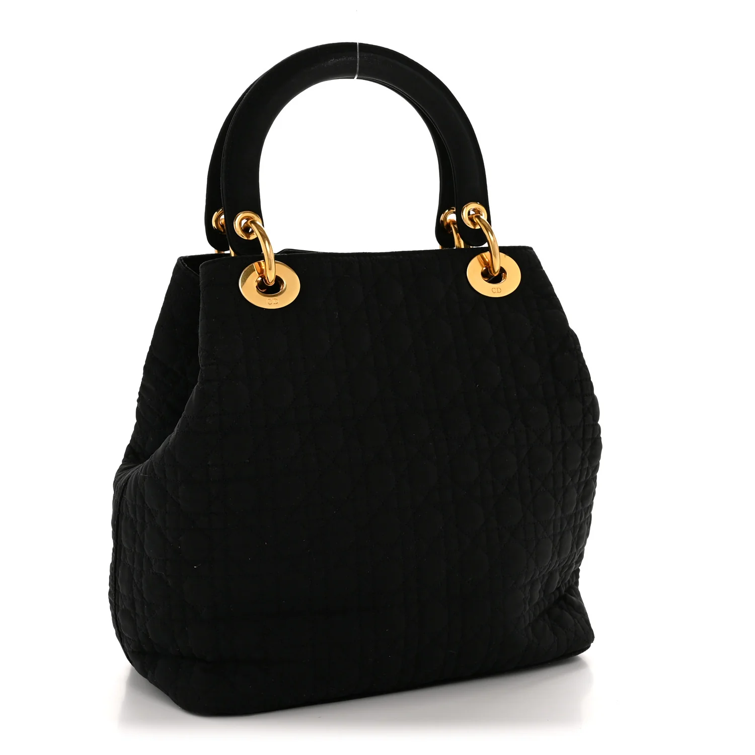 Nylon Cannage Medium Lady Dior Black - Top Club