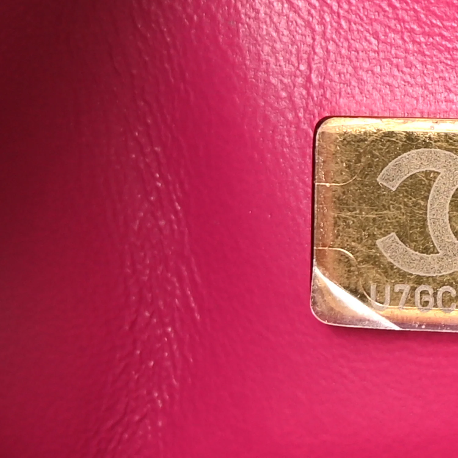 Lambskin Quilted Mini Pearl Crush Flap Fuchsia - Top Club