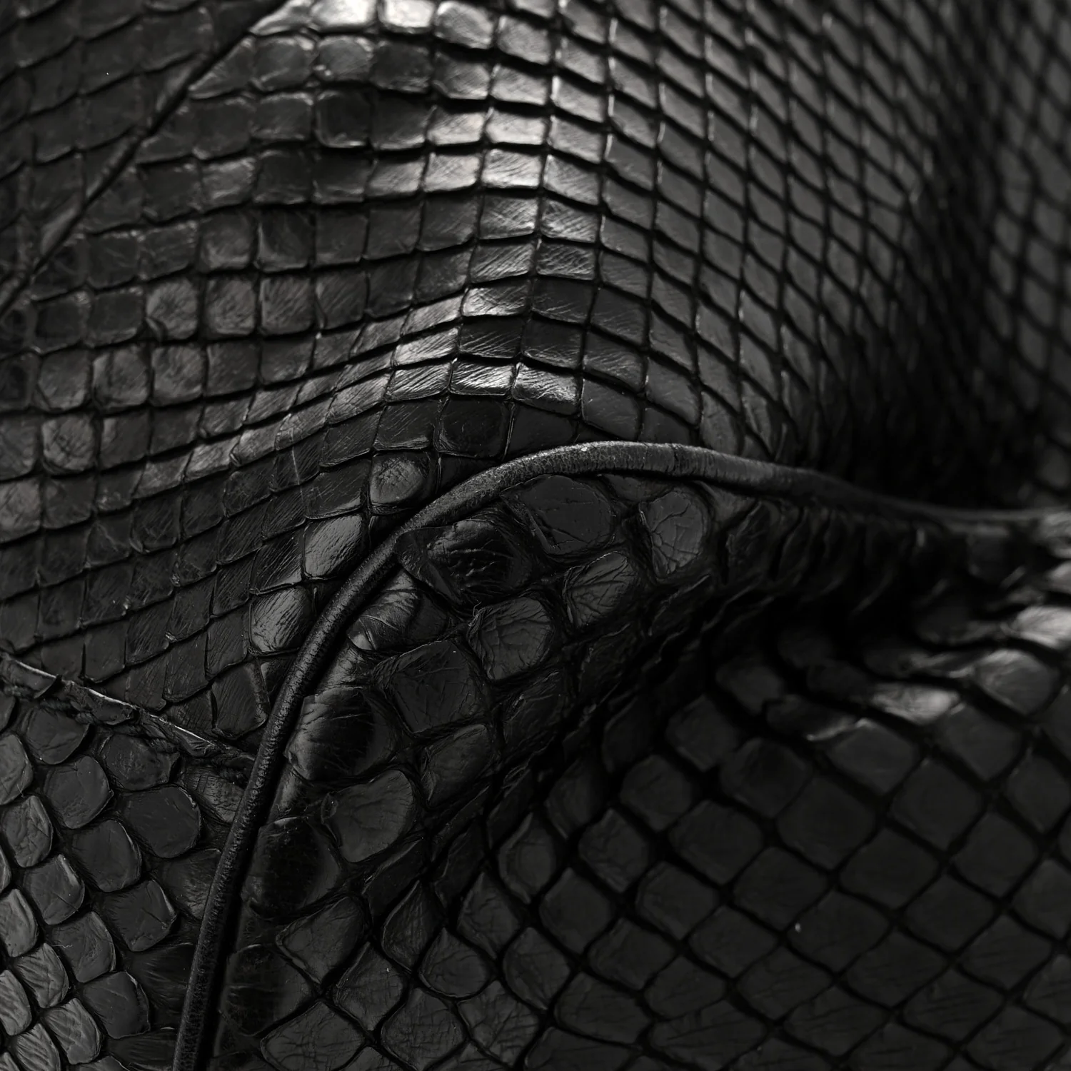 Snakeskin Large Sukey Tote Black - Top Club
