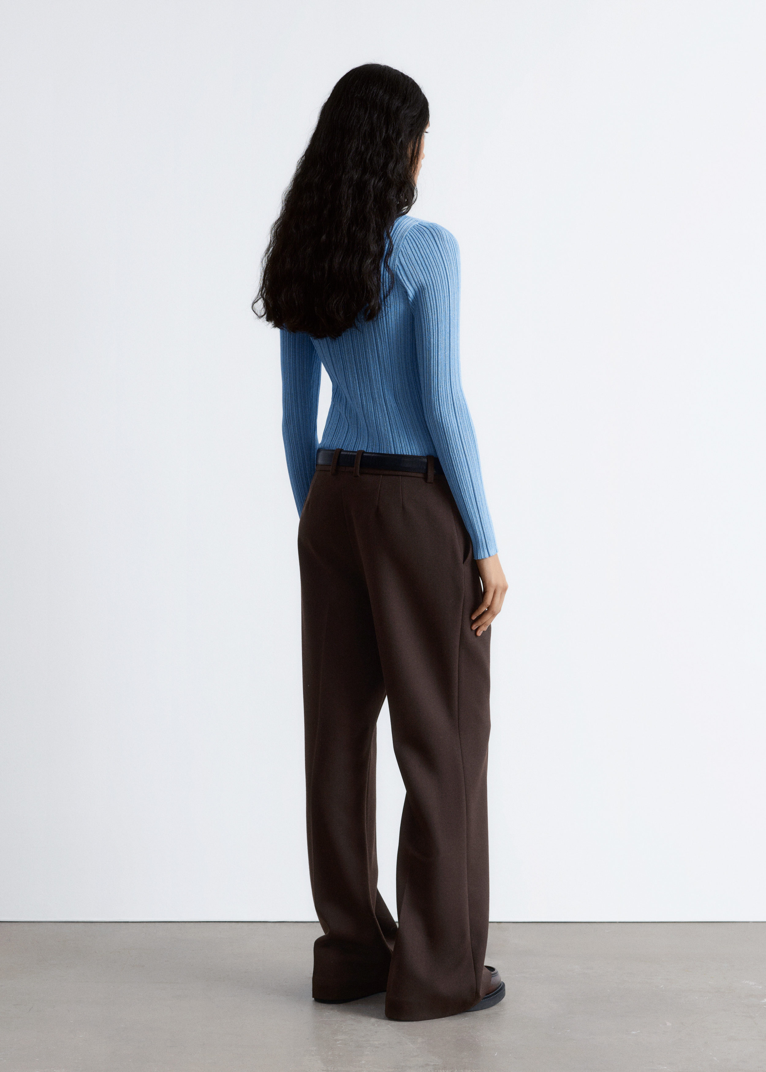 & Other Stories RIB-KNIT LUREX TURTLENECK